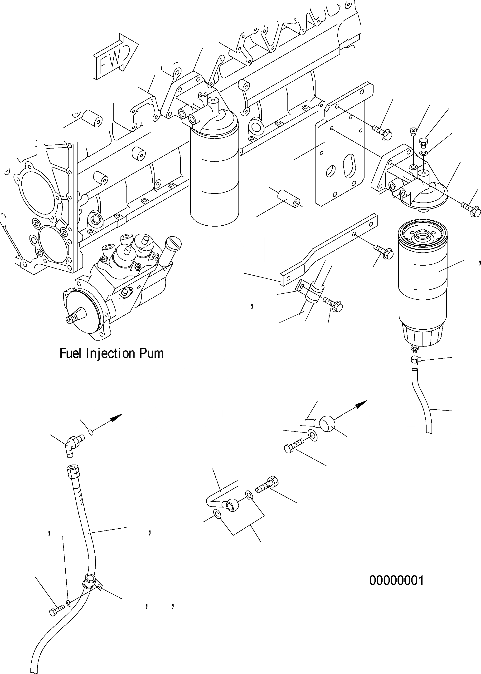 Схема запчастей Komatsu WA500-3H - ДОПОЛН. ТОПЛИВН. ФИЛЬТР. AA ДВИГАТЕЛЬ