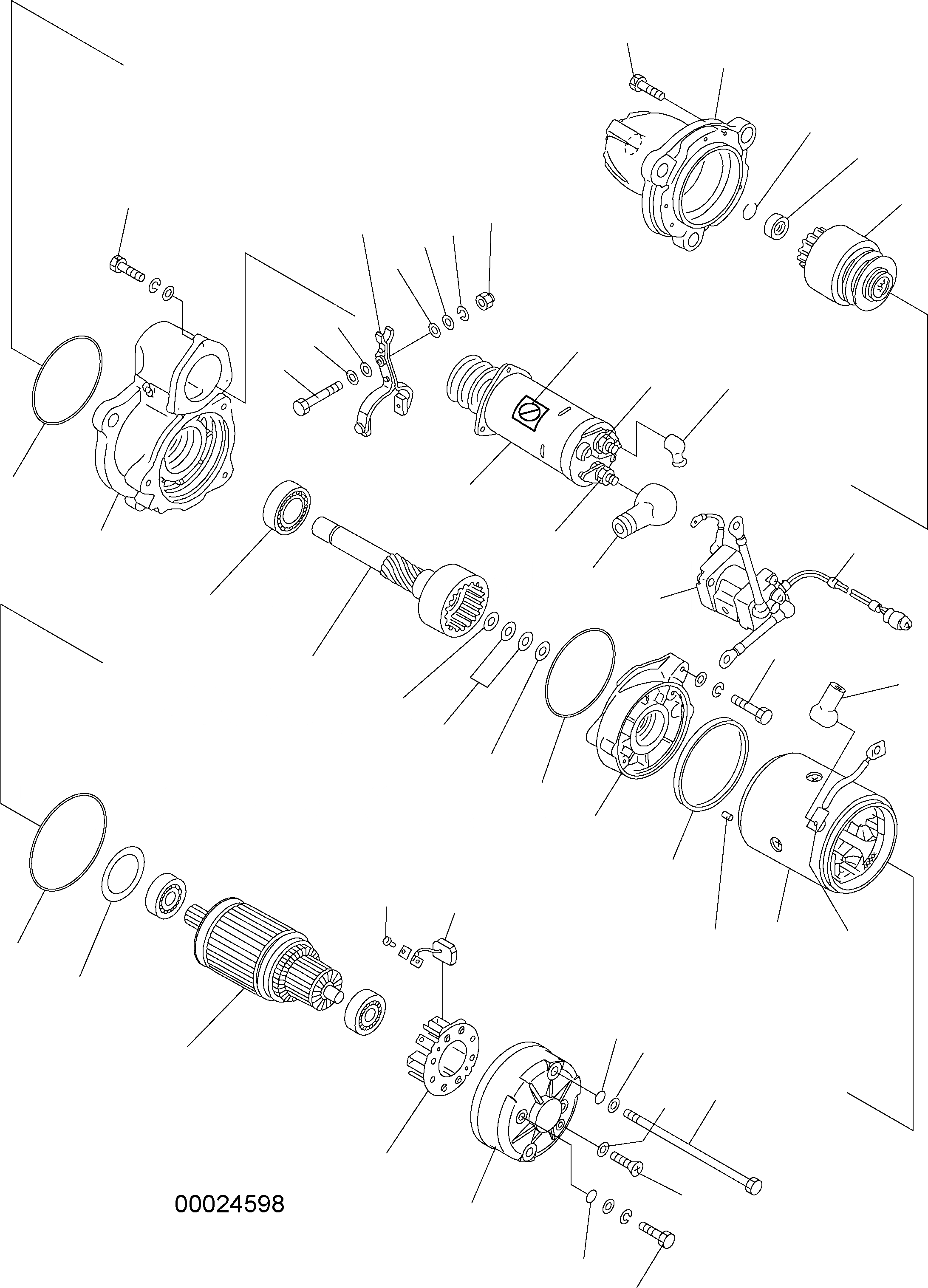 Схема запчастей Komatsu WA500-3H - STARING МОТОР (ВНУТР. ЧАСТИ) (NO. -) AA ДВИГАТЕЛЬ