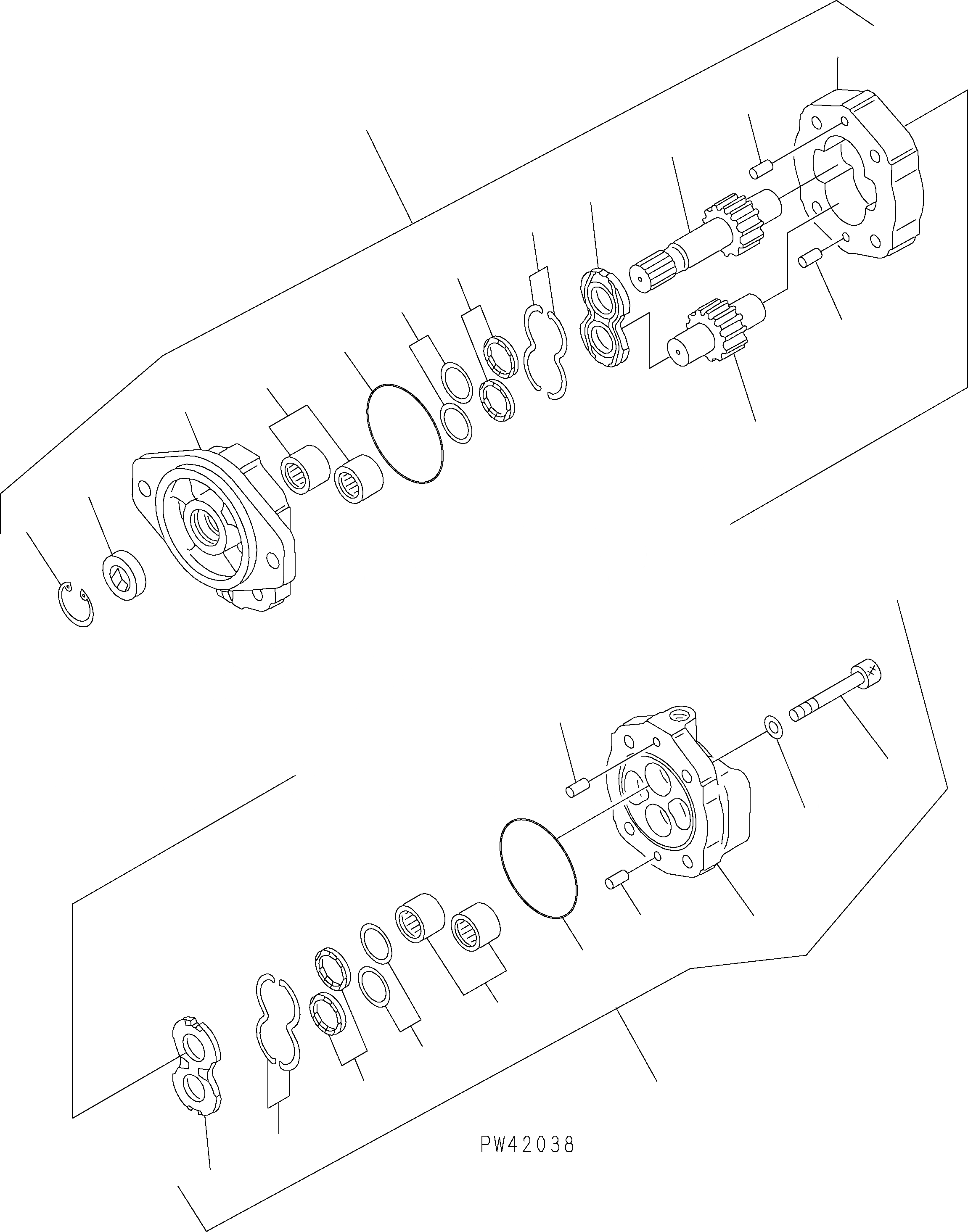 Схема запчастей Komatsu WA500-3H - ГТР (НАСОС - ВНУТР. ЧАСТИ) F ТРАНСМИССИЯ