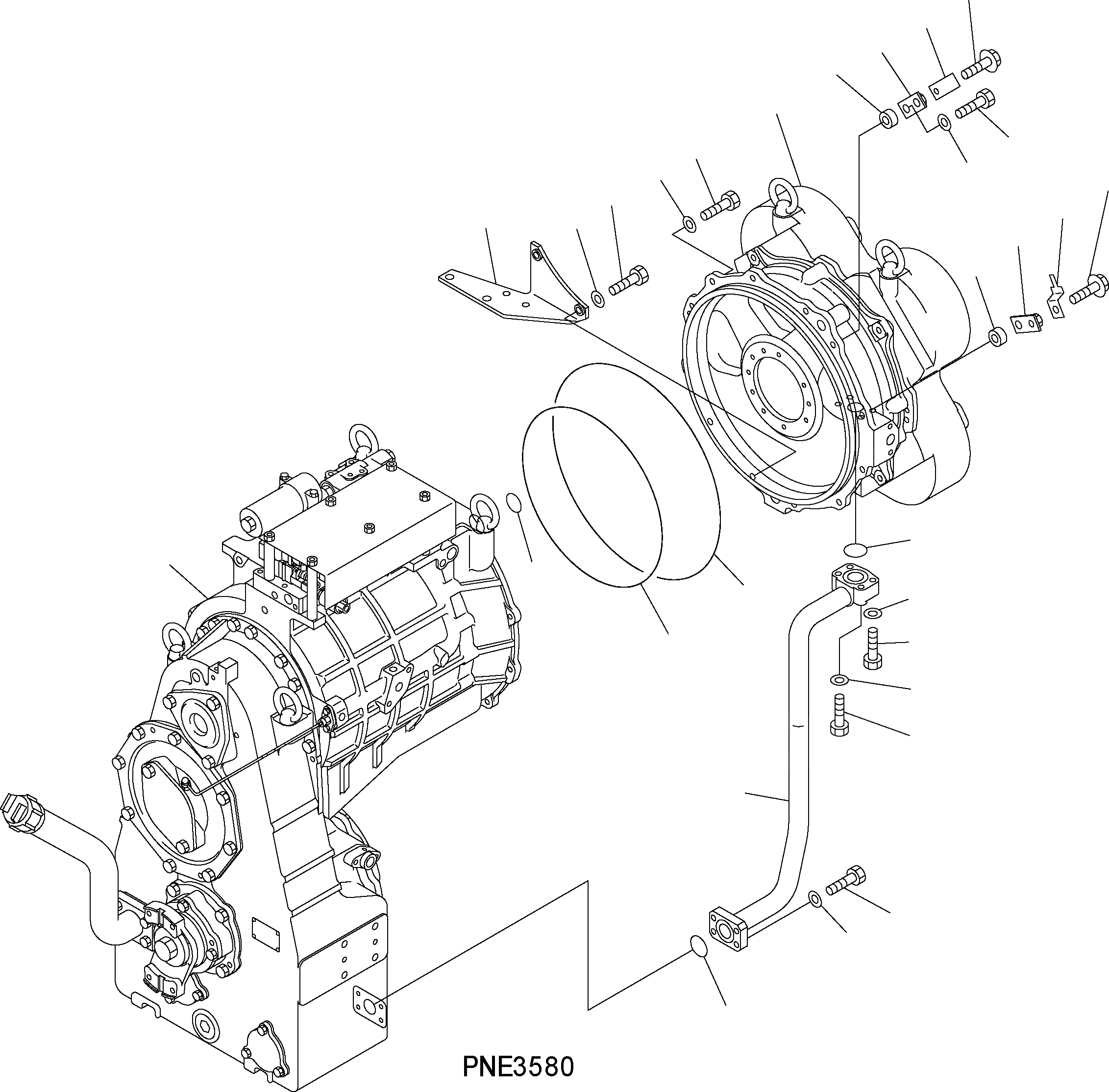 Схема запчастей Komatsu WA500-3H - ГТР (T/M И CONVERTER) F ТРАНСМИССИЯ