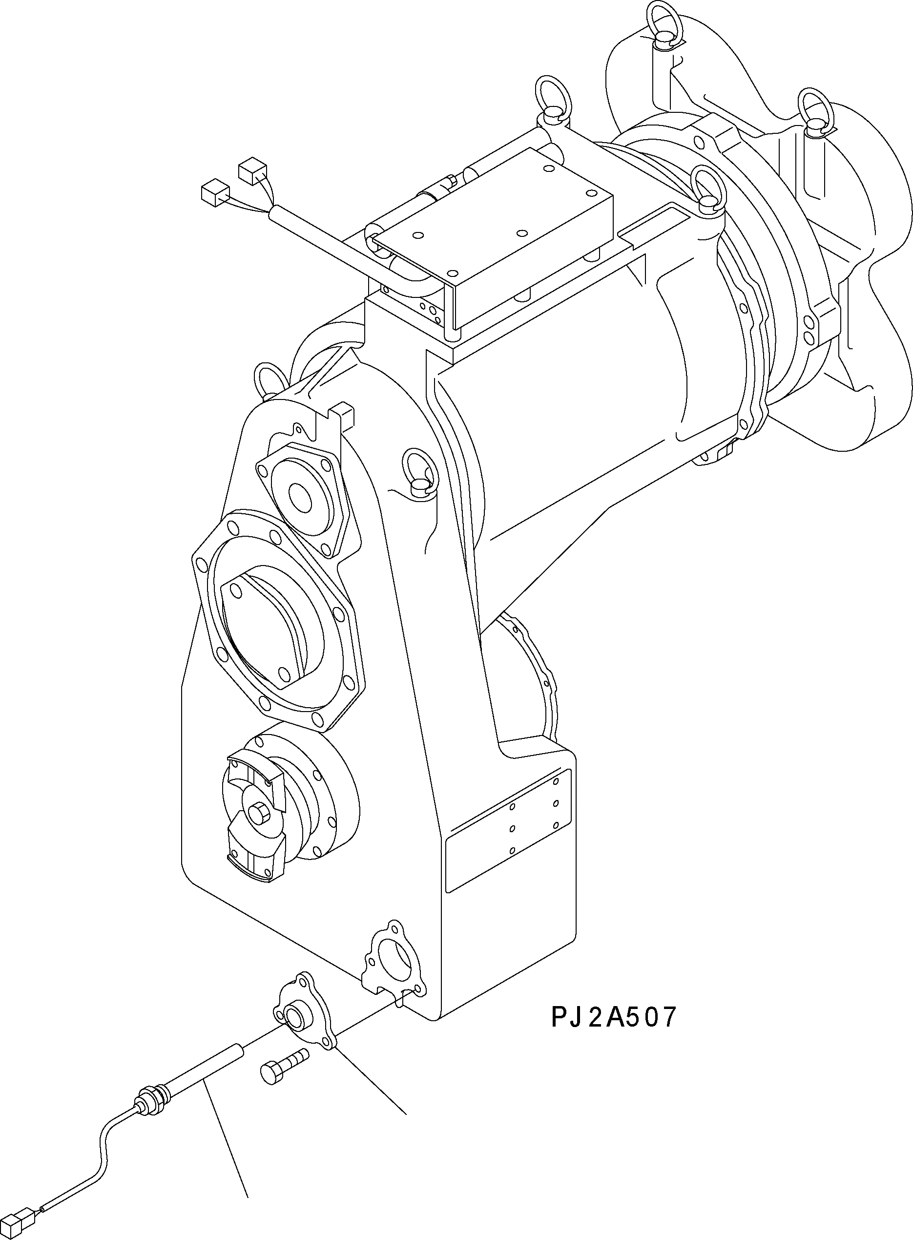 Схема запчастей Komatsu WA500-3H - ГТР (МАСЛ. ОБОГРЕВАТЕЛЬ.) F ТРАНСМИССИЯ