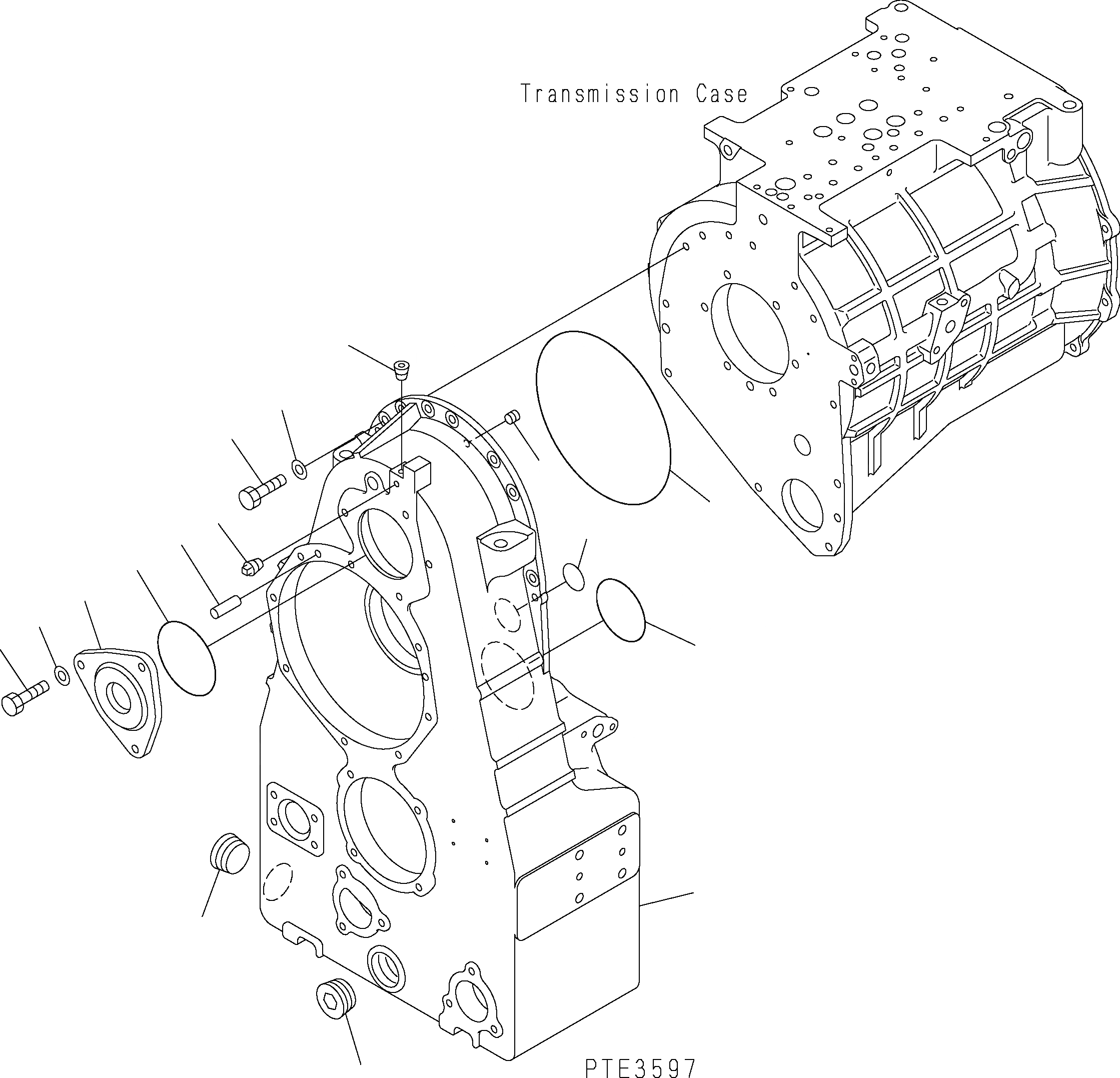 Схема запчастей Komatsu WA500-3H - ТРАНСМИССИЯ (КОРПУС) F ТРАНСМИССИЯ