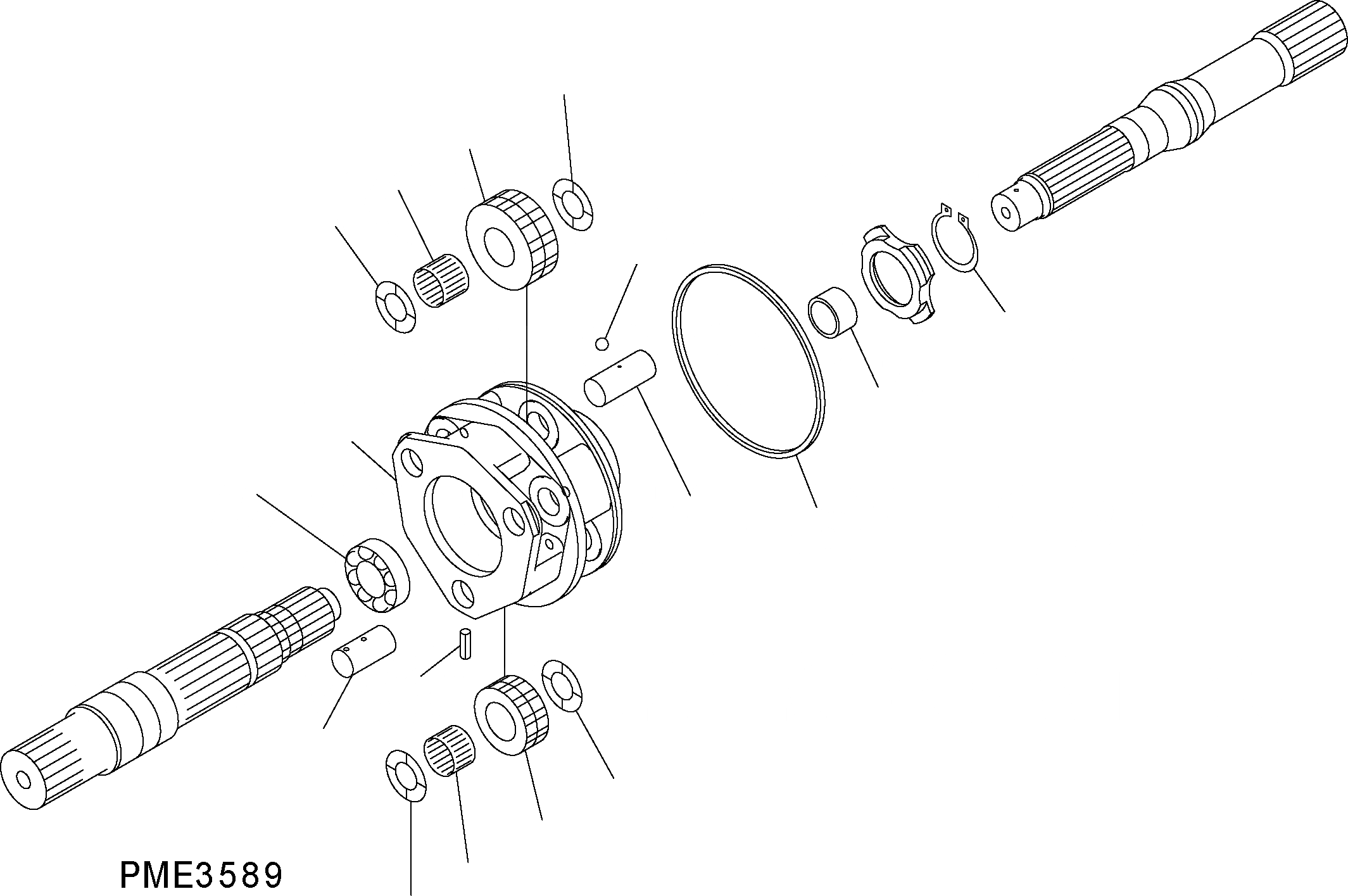 Схема запчастей Komatsu WA500-3H - ТРАНСМИССИЯ (4 И 3 НЕСУЩИЙ ЭЛЕМЕНТ) F ТРАНСМИССИЯ