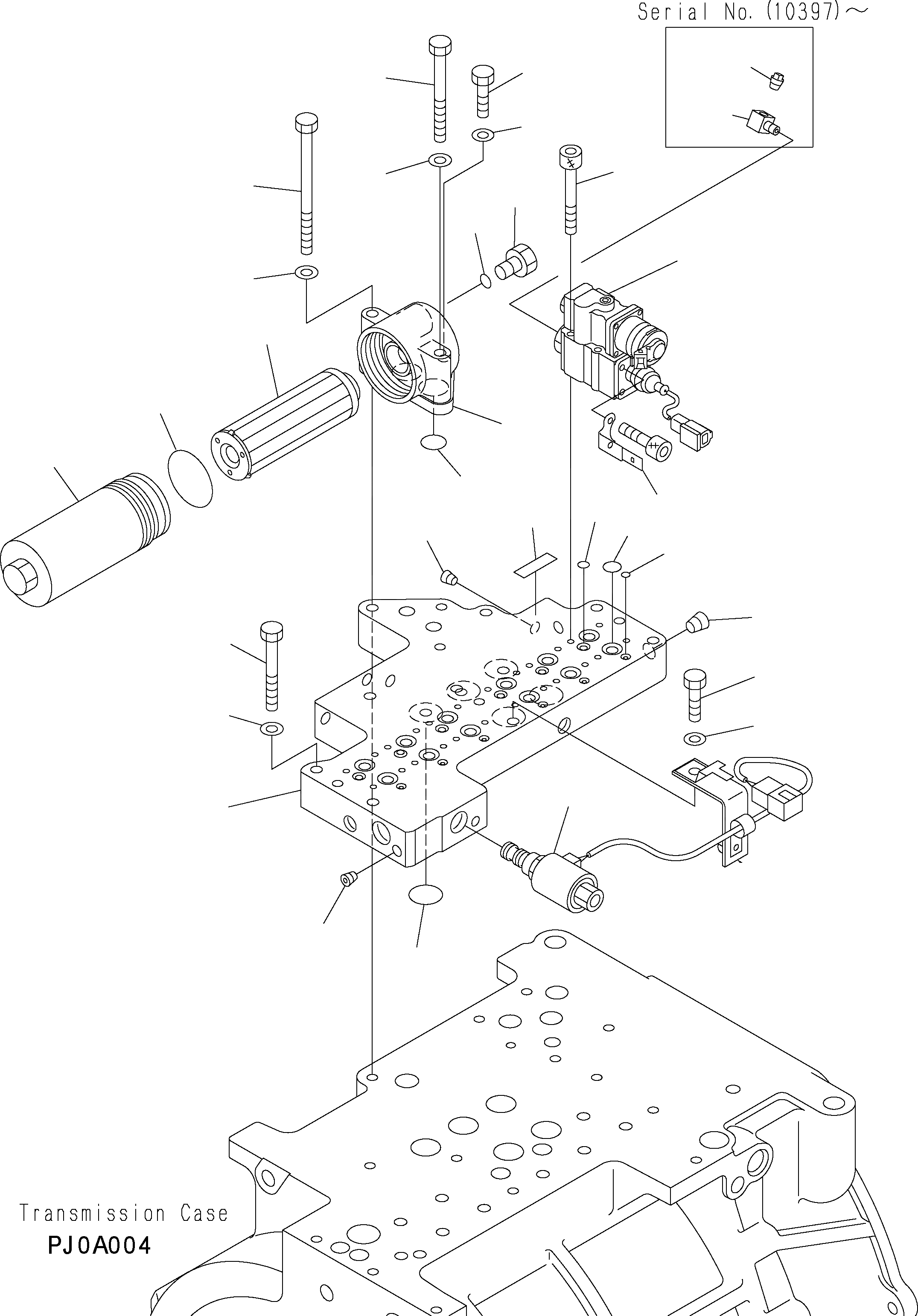 Схема запчастей Komatsu WA500-3H - T/M. УПРАВЛЯЮЩ. КЛАПАН F ТРАНСМИССИЯ