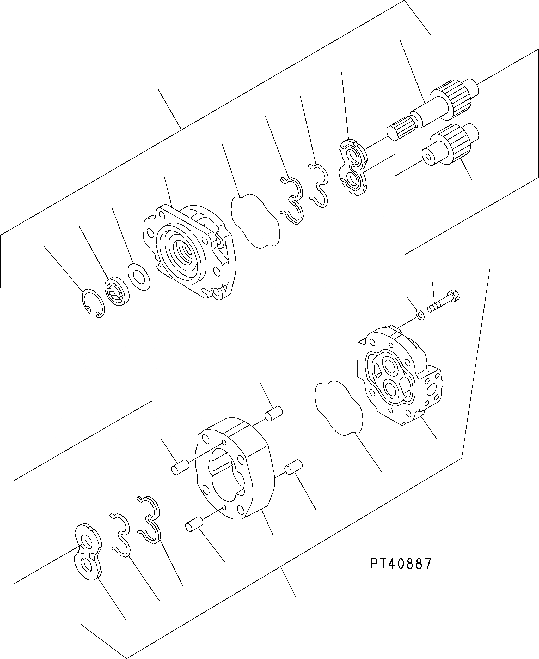 Схема запчастей Komatsu WA500-3H - T/C И T/M ЛИНИЯ (НАСОС ВНУТР. ЧАСТИ) F ТРАНСМИССИЯ