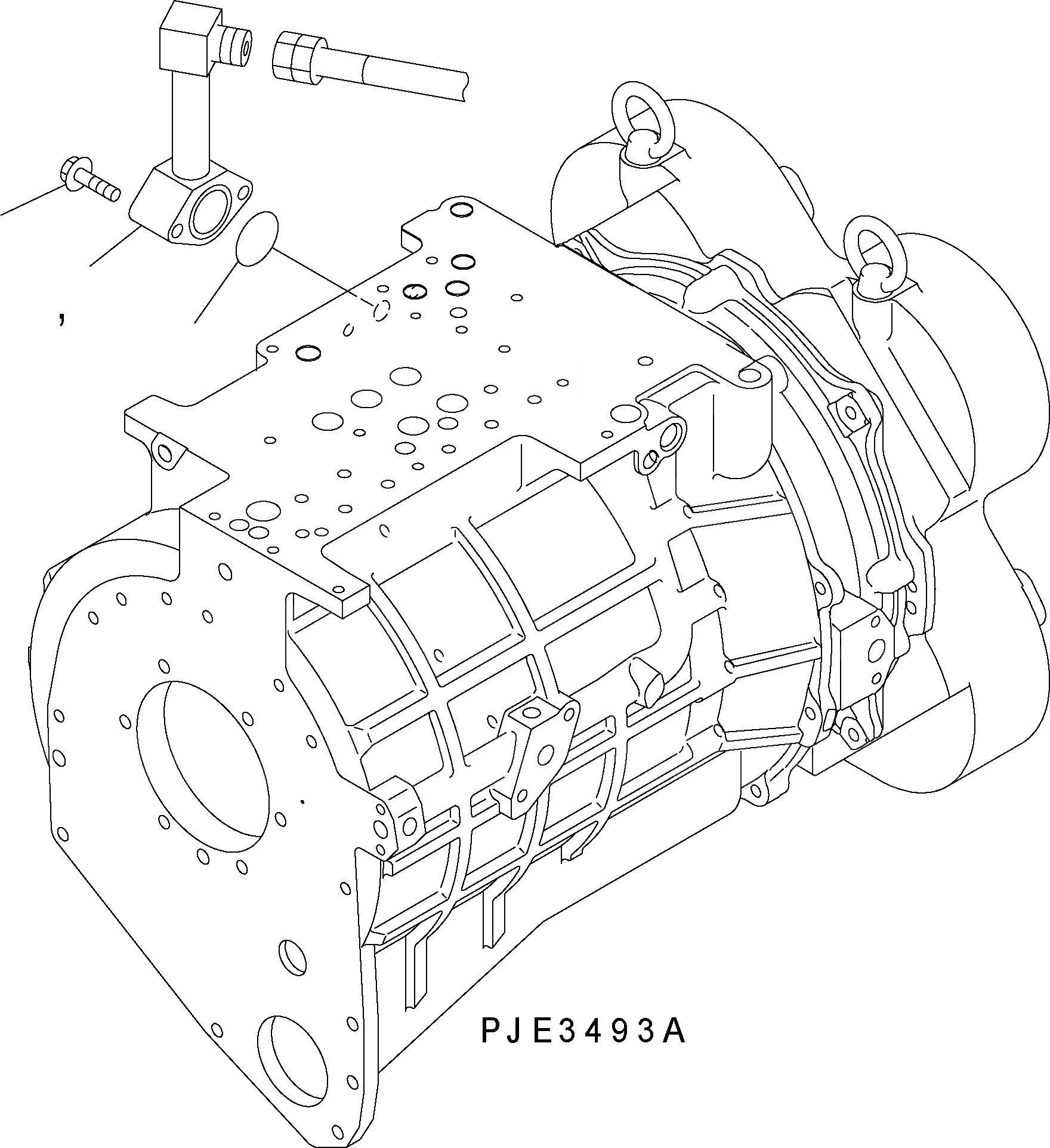 Схема запчастей Komatsu WA500-3H - T/C И T/M ЛИНИЯ (ТРУБЫ T/M ) F ТРАНСМИССИЯ