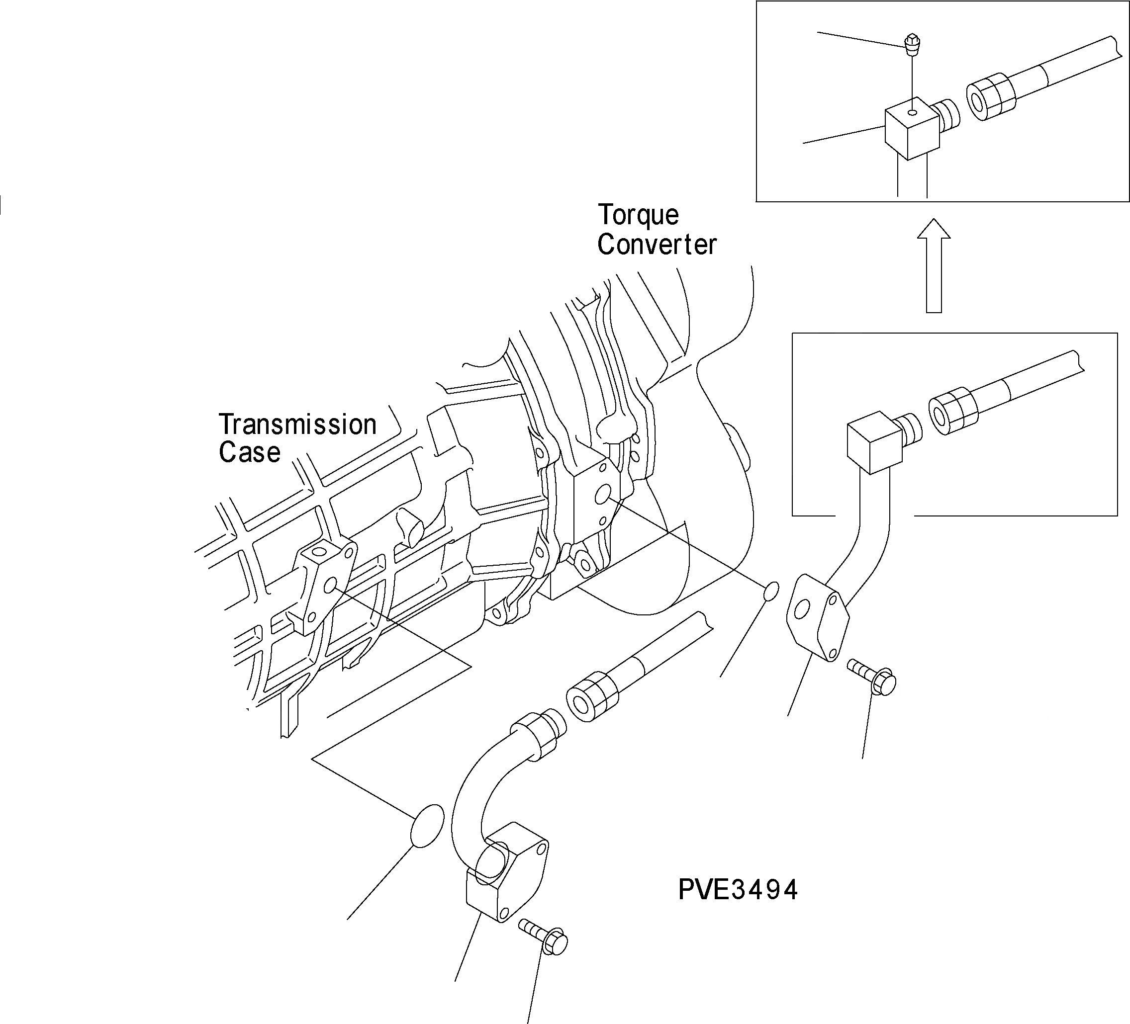 Схема запчастей Komatsu WA500-3H - T/C И T/M ЛИНИЯ (ЛИНИИ МАСЛООХЛАДИТЕЛЯ T/M ) (EXECUTION I) F ТРАНСМИССИЯ