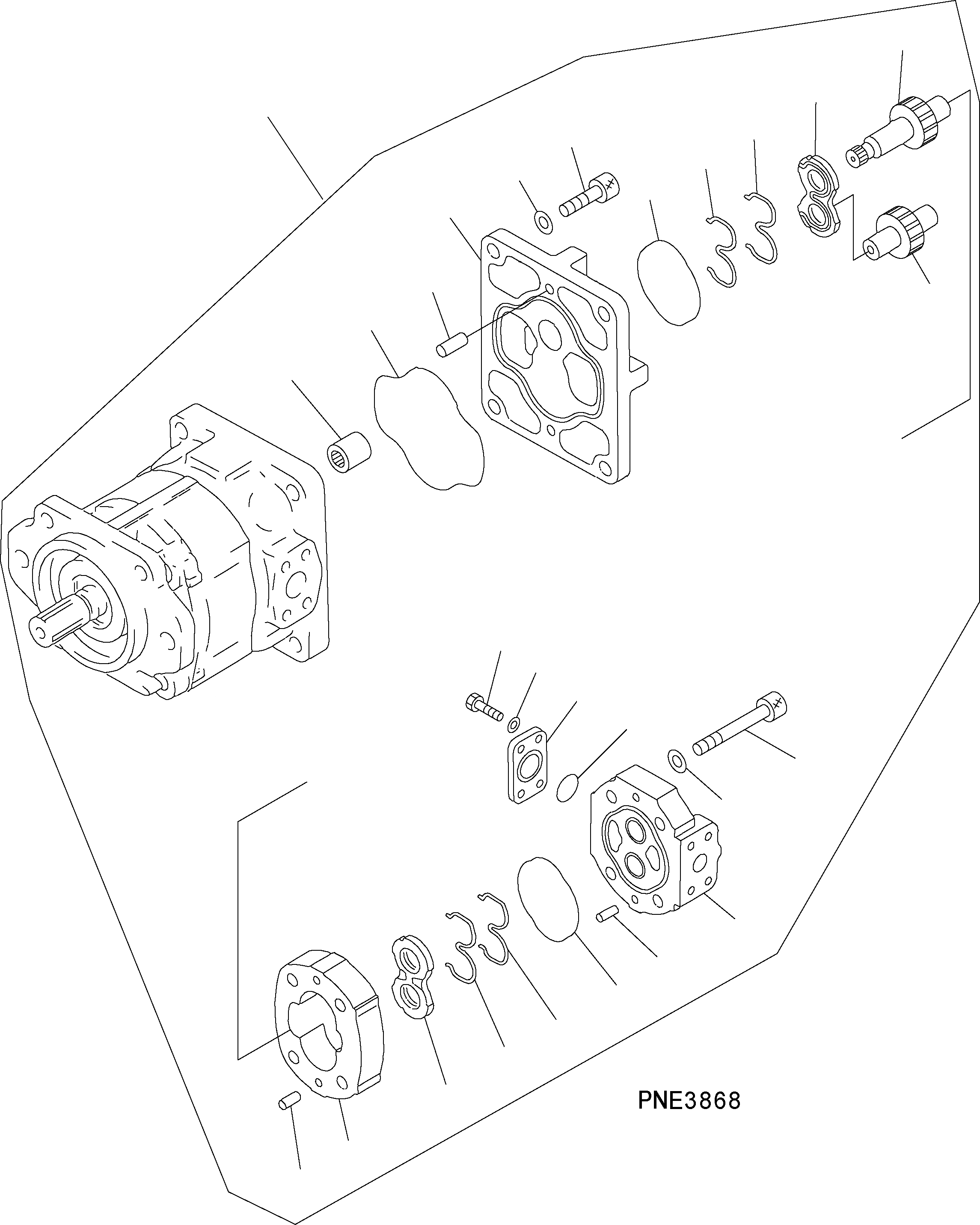 Схема запчастей Komatsu WA500-3H - HYDR. НАСОС (РАБОЧЕЕ ОБОРУДОВАНИЕ /) H ГИДРАВЛИКА