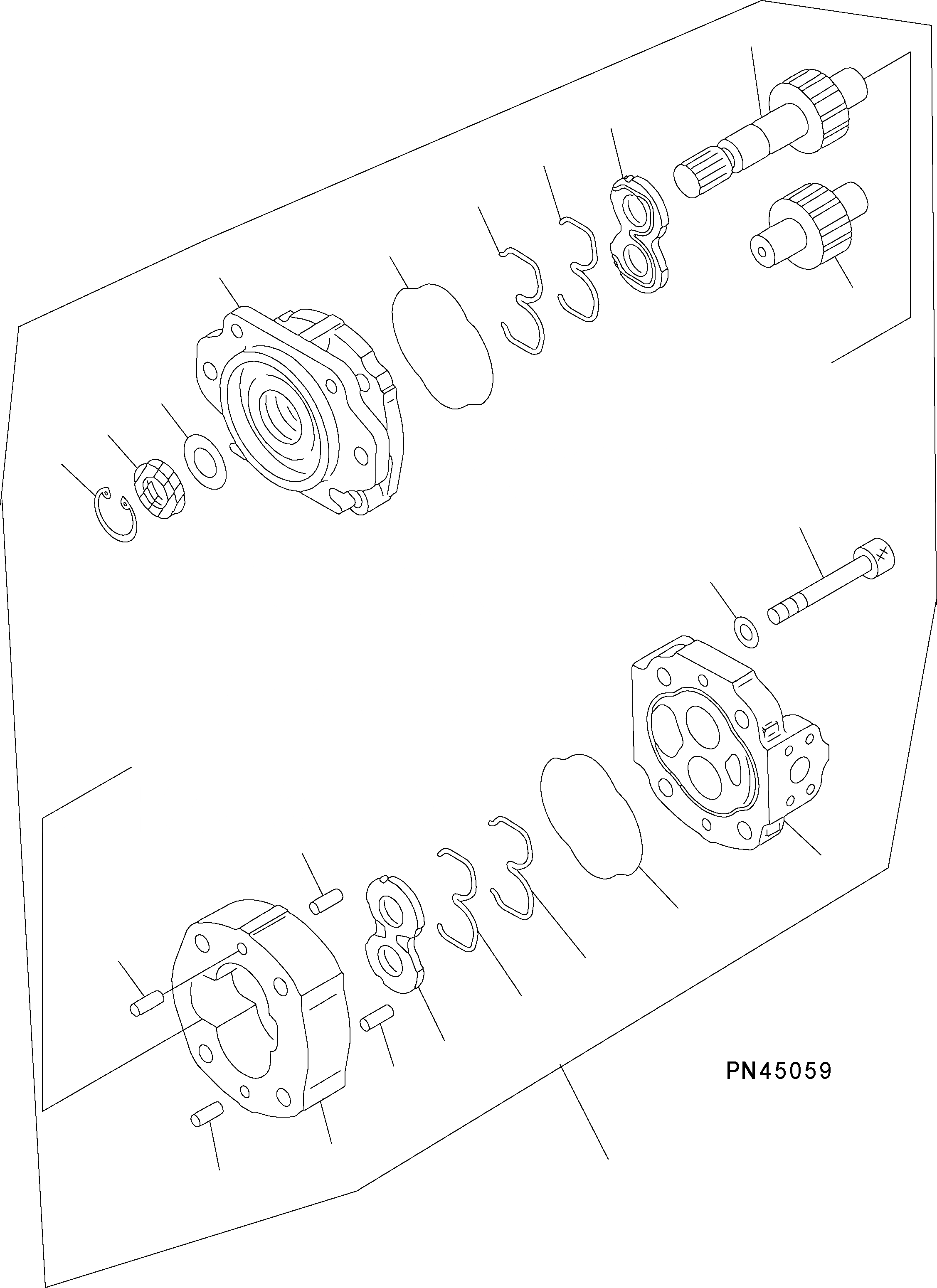Схема запчастей Komatsu WA500-3H - HYDR. НАСОС (НАСОС РУЛЕВ. УПРАВЛ-Я) H ГИДРАВЛИКА