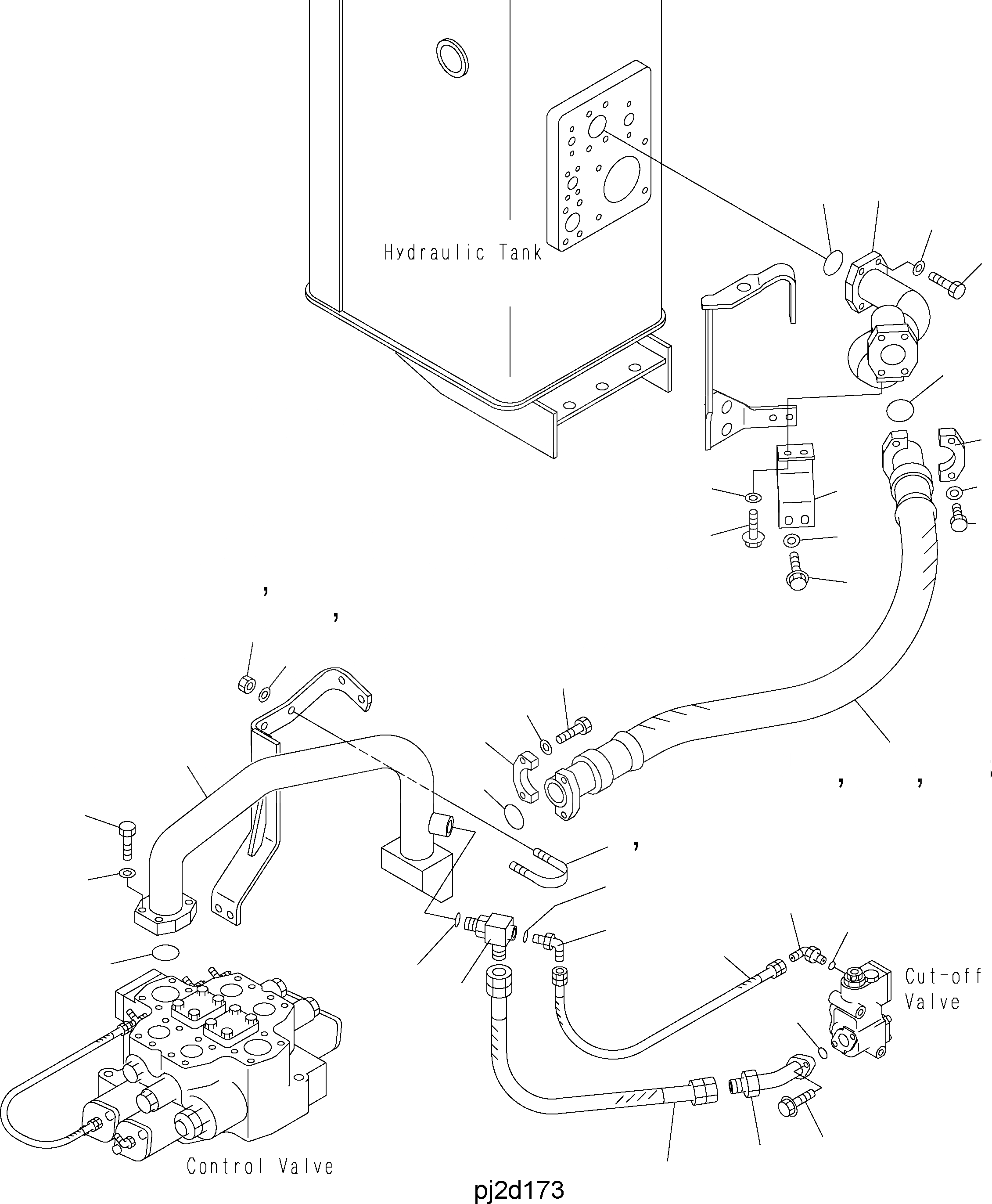 Схема запчастей Komatsu WA500-3H - HYDR. ЛИНИЯ (ВОЗВРАТН. ЛИНИЯ) H ГИДРАВЛИКА