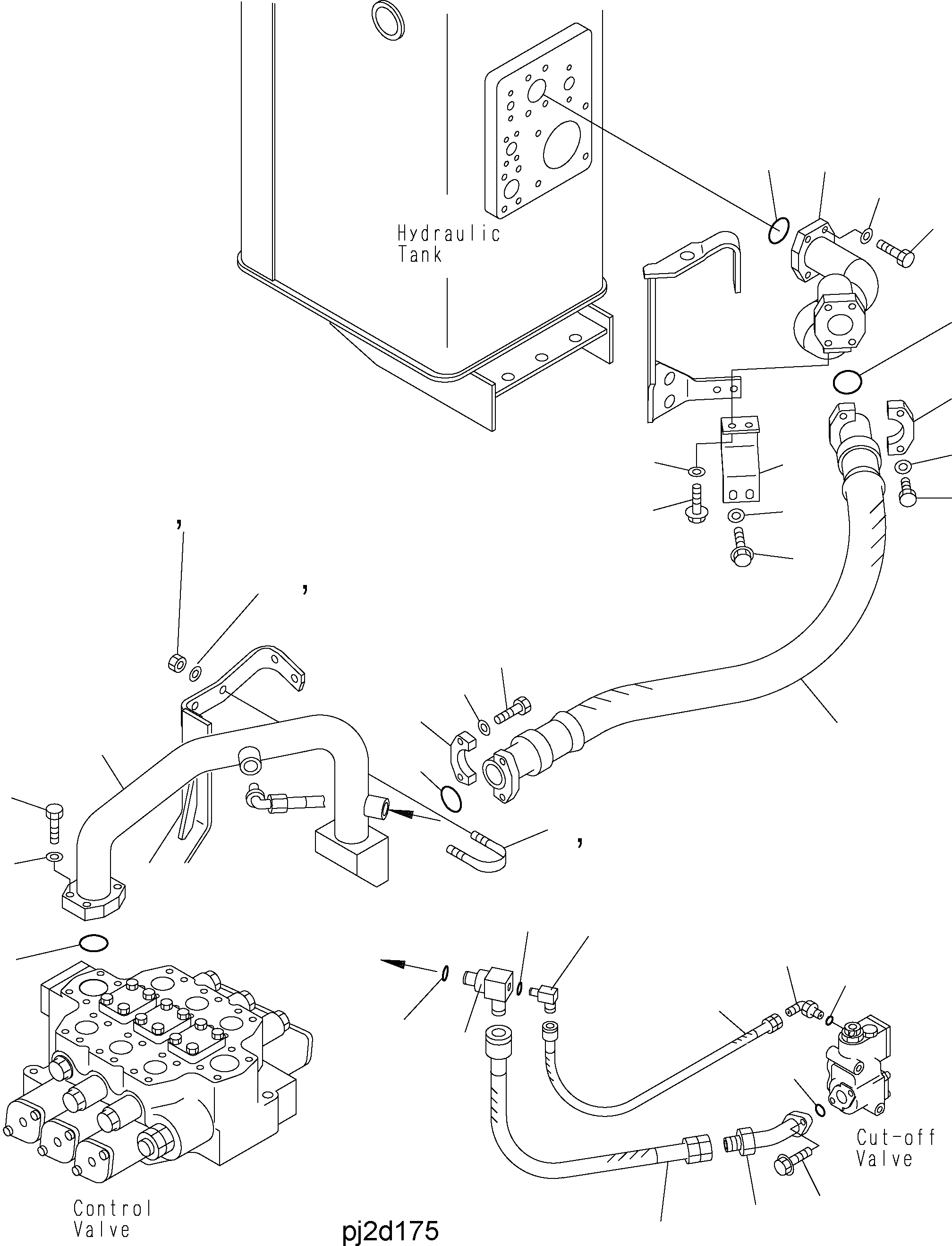 Схема запчастей Komatsu WA500-3H - HYDR. ЛИНИЯ (ВОЗВРАТН. ЛИНИЯ С ECSS) H ГИДРАВЛИКА