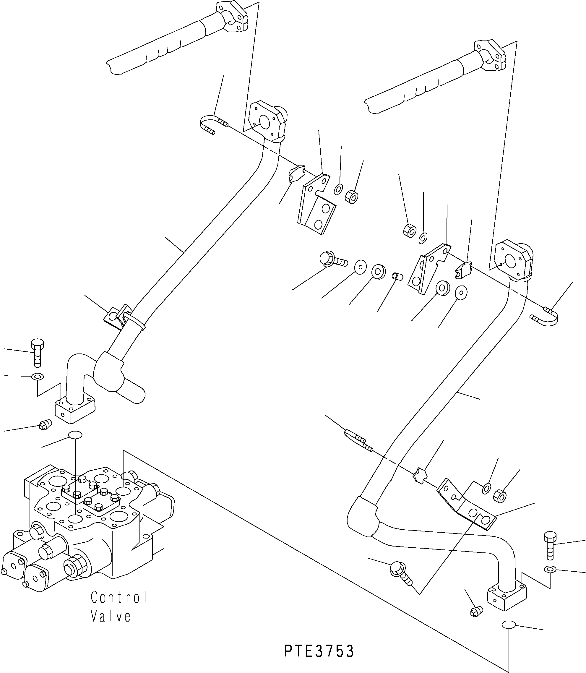 Схема запчастей Komatsu WA500-3H - HYDR. ЛИНИЯ (ЛИНИЯ ГИДРОЦИЛИНДРА КОВША /) H ГИДРАВЛИКА