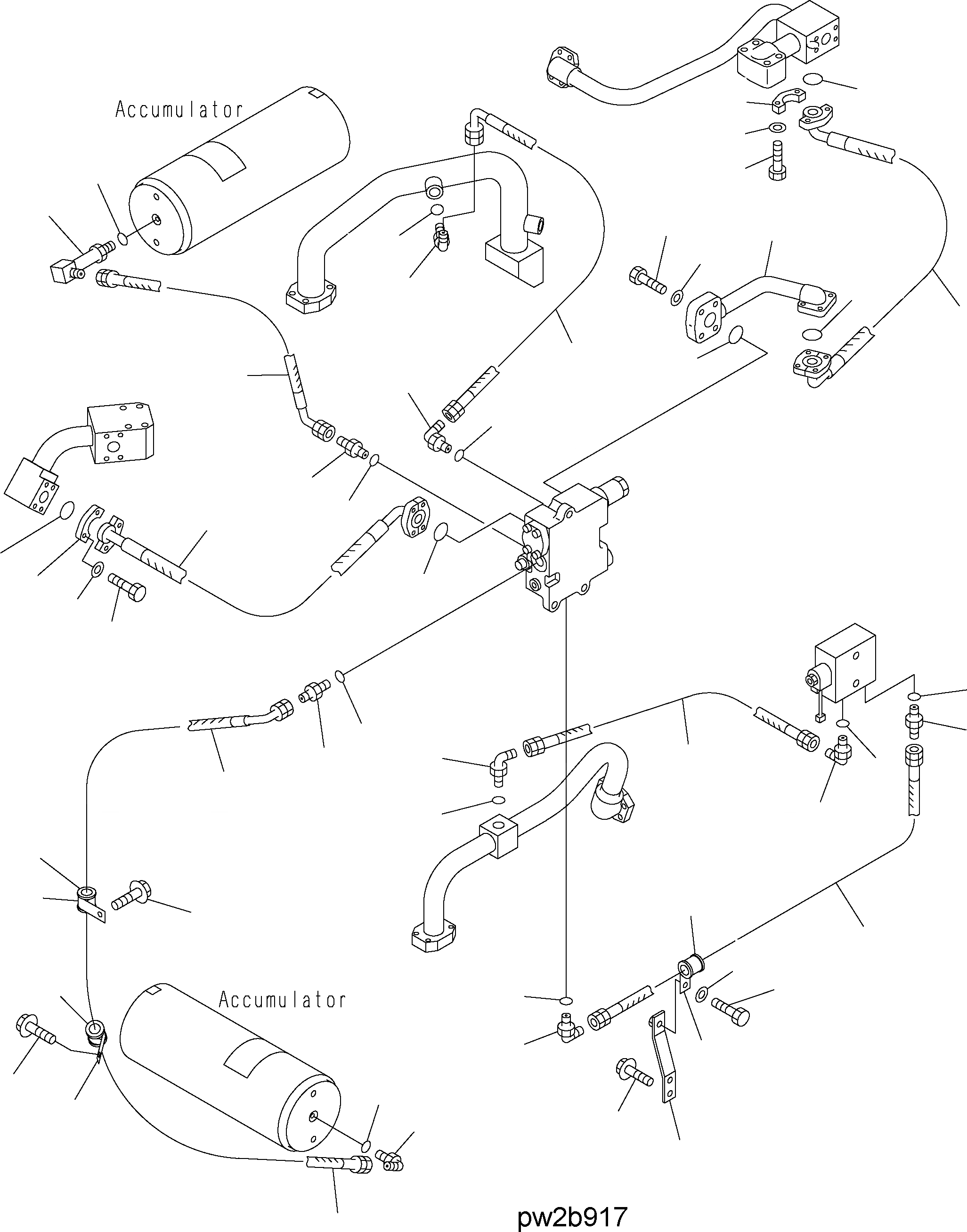 Схема запчастей Komatsu WA500-3H - HYDR. ЛИНИЯ (ECSS ЛИНИЯ) H ГИДРАВЛИКА