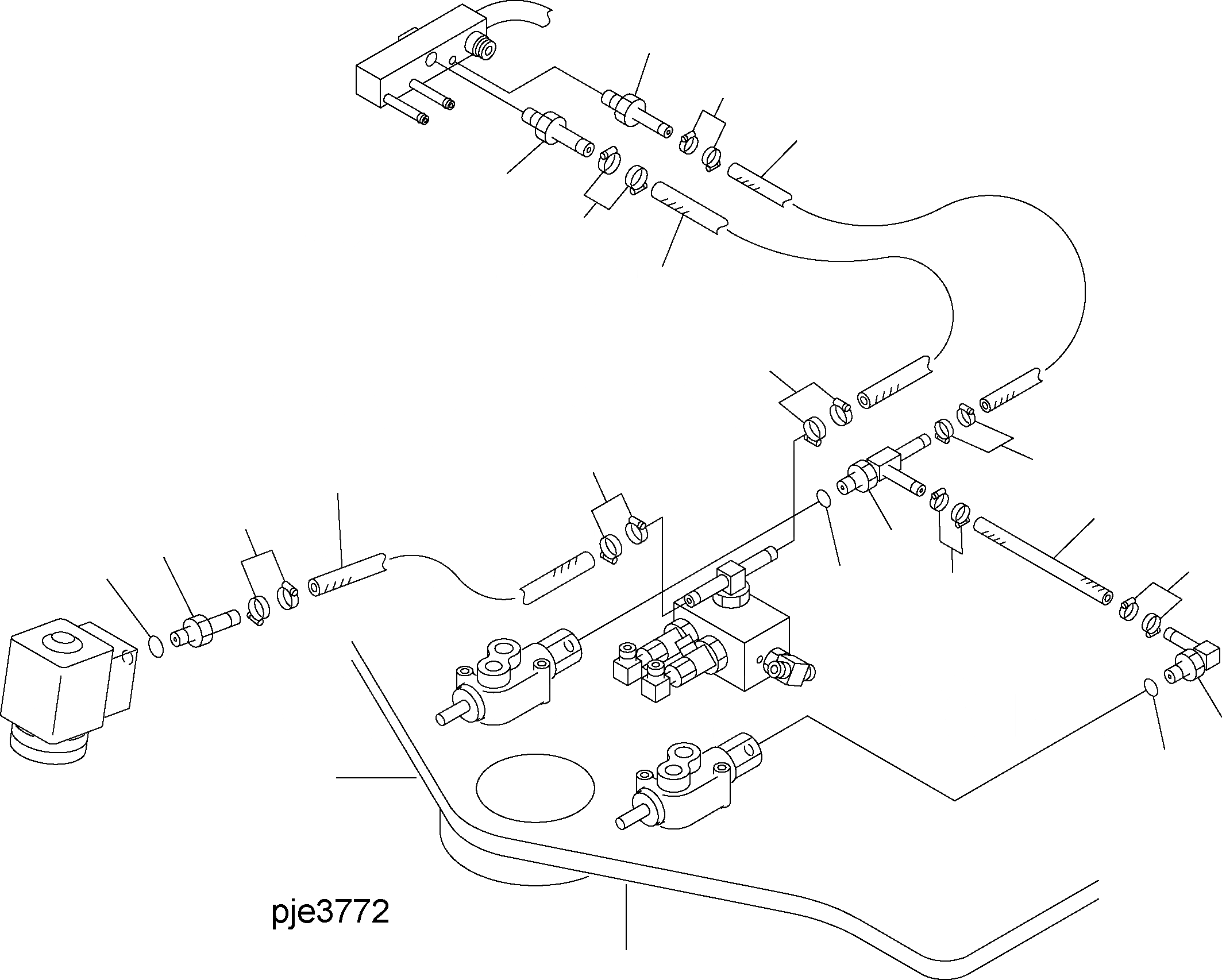 Схема запчастей Komatsu WA500-3H - HYDR. ЛИНИЯ РУЛЕВ. УПРАВЛЕНИЕ (ВОЗВРАТН. ЛИНИЯ С ДЖОЙСТИК) H ГИДРАВЛИКА