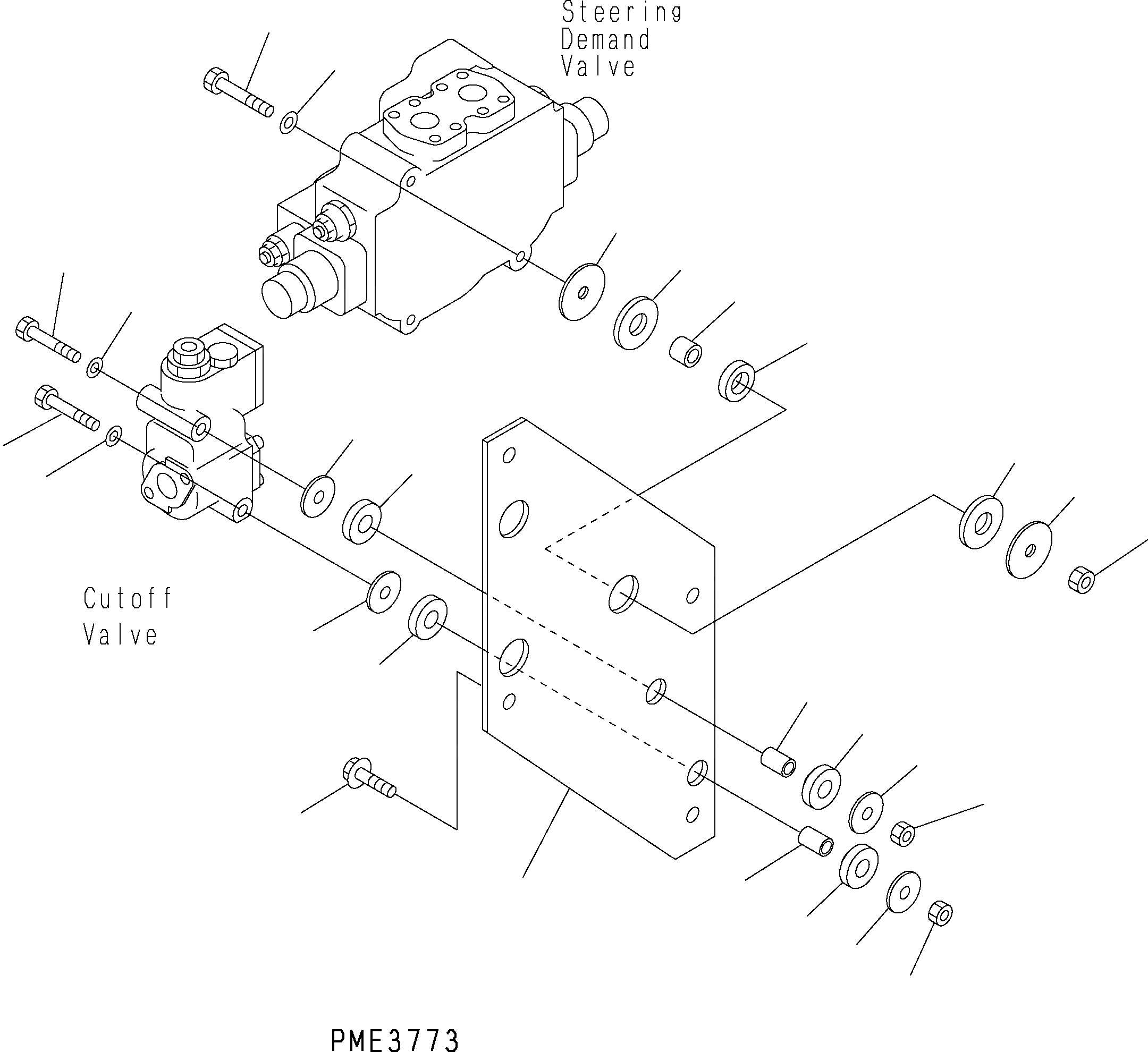 Схема запчастей Komatsu WA500-3H - HYDR. ЛИНИЯ РУЛЕВ. УПРАВЛЕНИЕ (ЗАПРАШИВАЮЩ. КЛАПАН КРЕПЛЕНИЕ) H ГИДРАВЛИКА