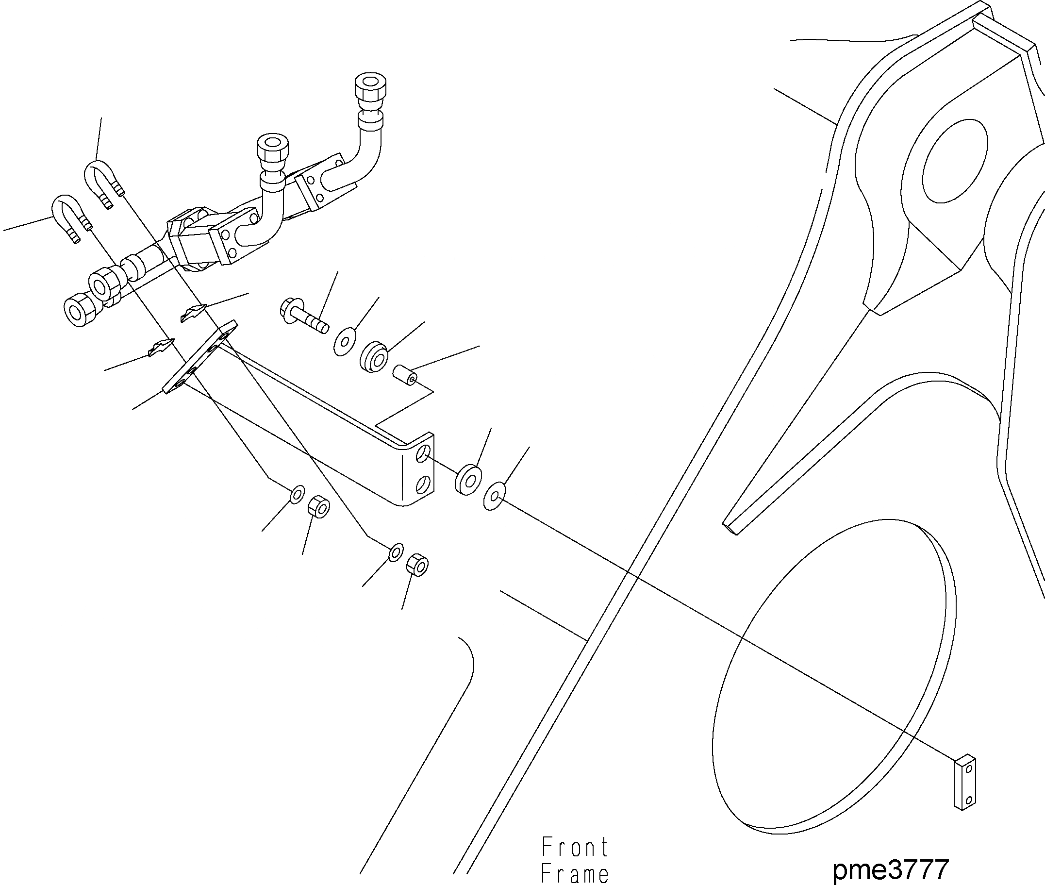 Схема запчастей Komatsu WA500-3H - HYDR. ЛИНИЯ РУЛЕВ. УПРАВЛЕНИЕ (ТРУБЫ КРЕПЛЕНИЕ - ДЖОЙСТИК) H ГИДРАВЛИКА