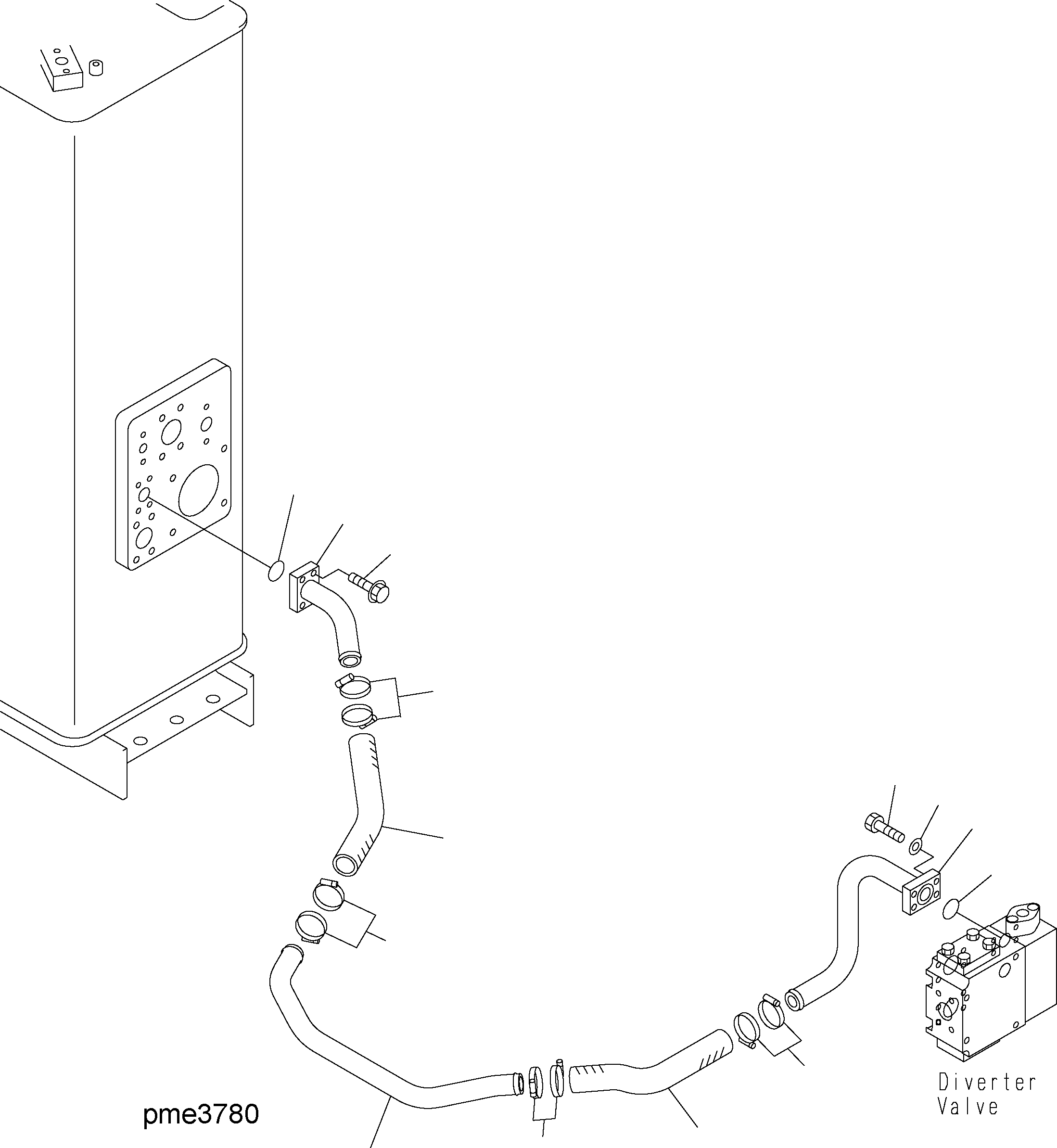 Схема запчастей Komatsu WA500-3H - HYDR. ЛИНИЯ РУЛЕВ. УПРАВЛЕНИЕ (ВОЗВРАТН. ЛИНИЯ С EMERG. РУЛЕВ. УПРАВЛЕНИЕ) H ГИДРАВЛИКА