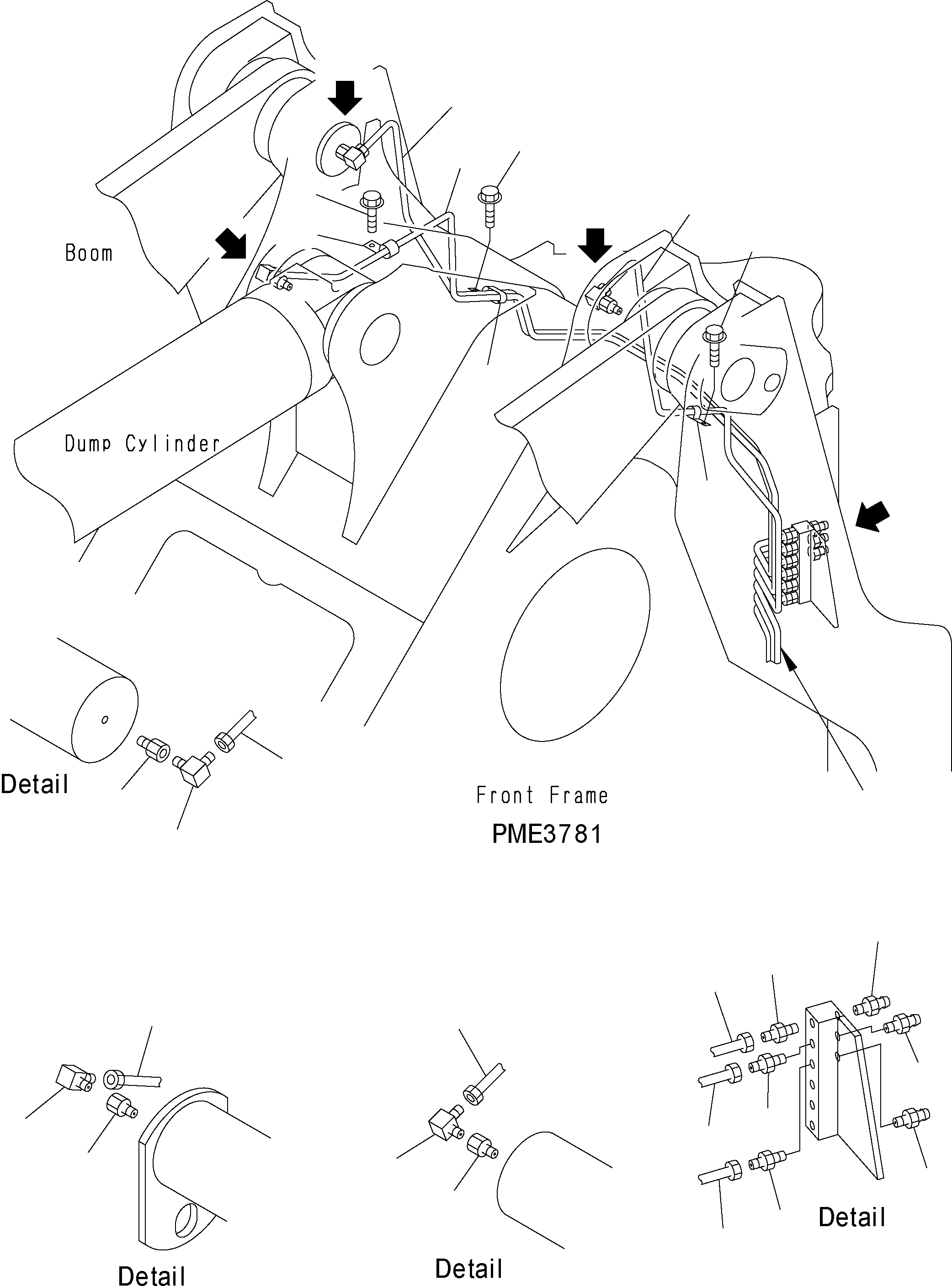 Схема запчастей Komatsu WA500-3H - УДАЛЕННАЯ СМАЗКА (РАБОЧЕЕ ОБОРУДОВАНИЕ) J ОСНОВНАЯ РАМА И ЕЕ ЧАСТИ
