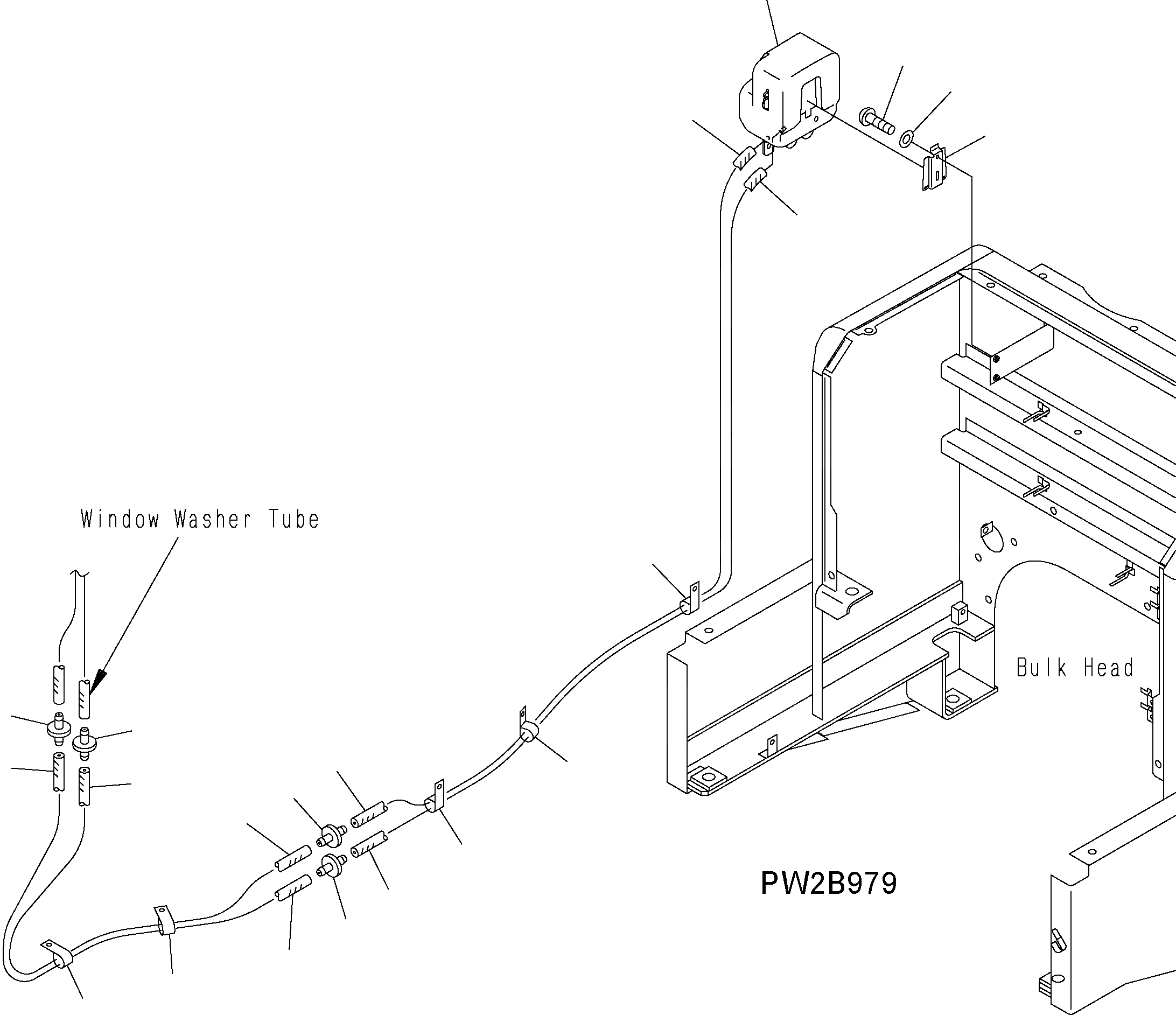 Схема запчастей Komatsu WA500-3H - БАЧОК ОМЫВАТЕЛЯ (EXECUTION II) K OPERATORґS ОБСТАНОВКА И СИСТЕМА УПРАВЛЕНИЯ
