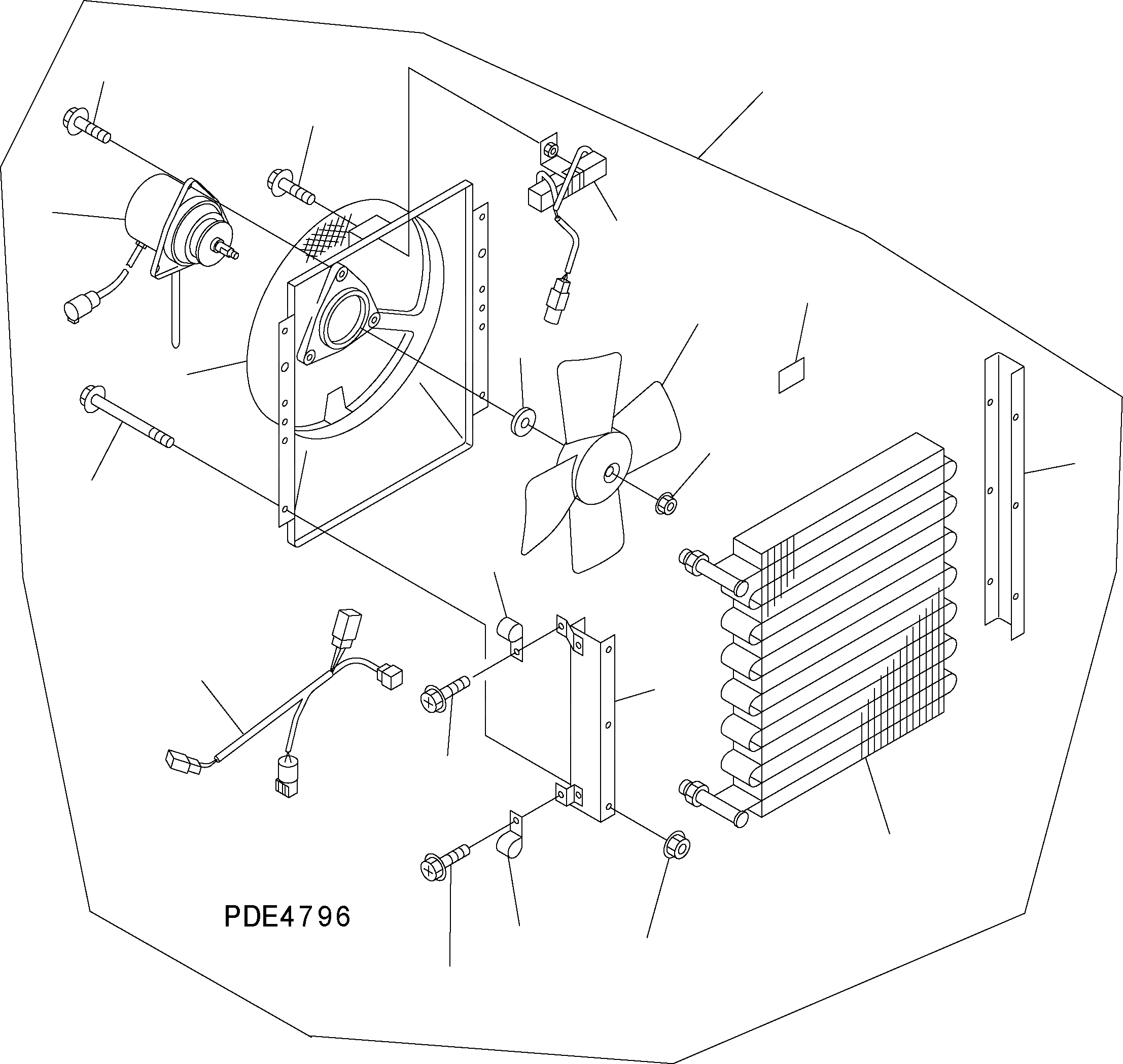 Схема запчастей Komatsu WA500-3H - КОНДИЦ. ВОЗДУХА (КОНДЕНСАТОР) K OPERATORґS ОБСТАНОВКА И СИСТЕМА УПРАВЛЕНИЯ