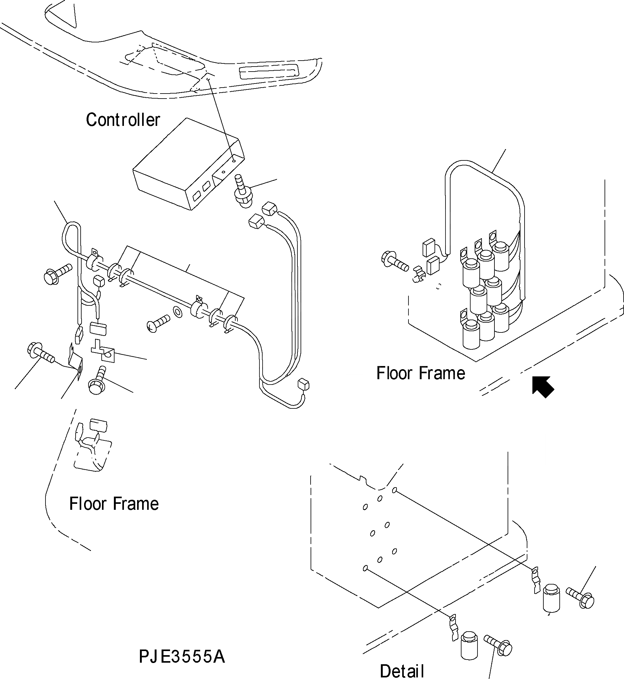 Схема запчастей Komatsu WA500-3H - КОНДИЦ. ВОЗДУХА (ЭЛЕКТРИКА) K OPERATORґS ОБСТАНОВКА И СИСТЕМА УПРАВЛЕНИЯ
