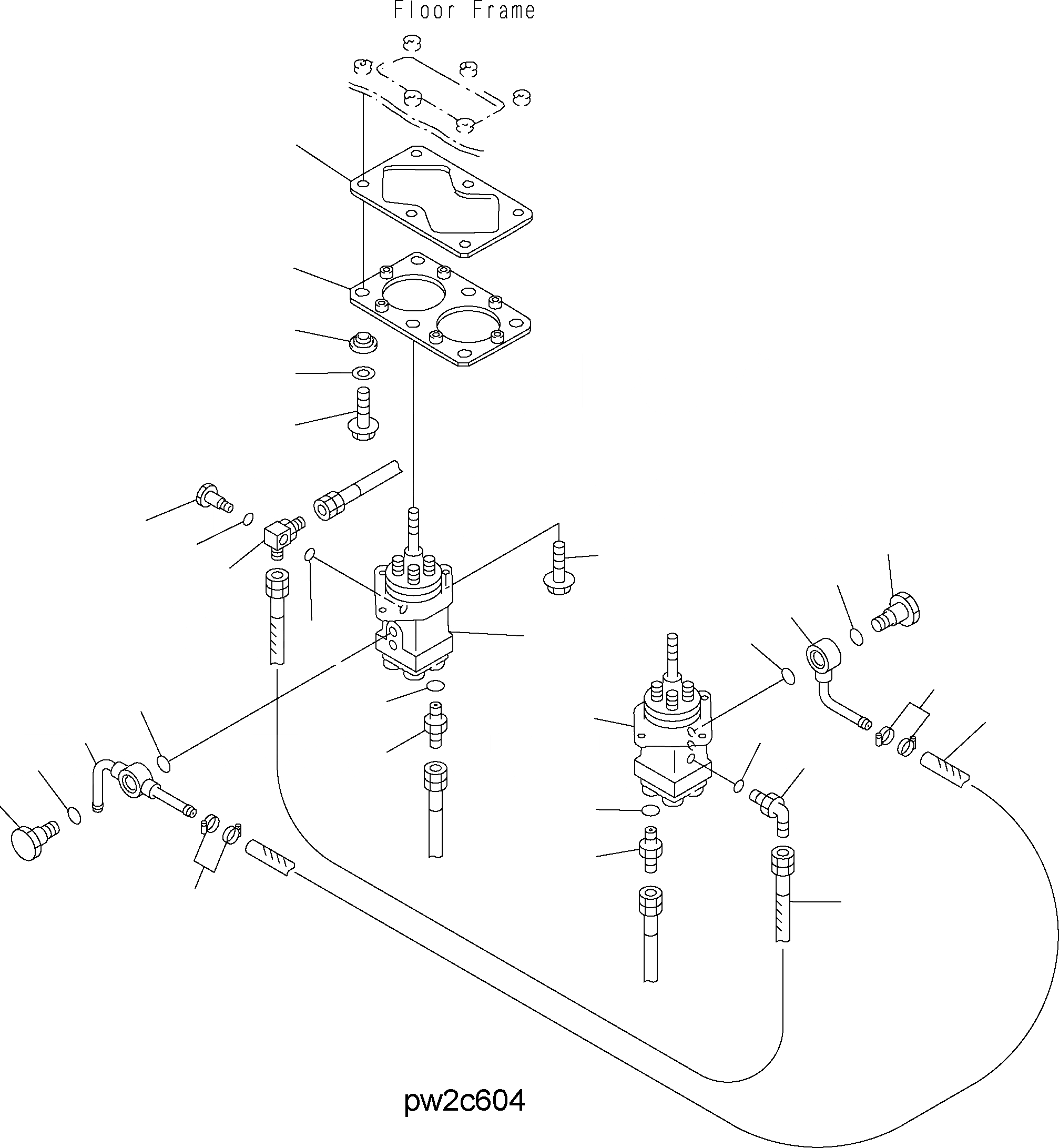 Схема запчастей Komatsu WA500-3H - ПОЛ SUB (КЛАПАН PPC- СЕКЦ.) K OPERATORґS ОБСТАНОВКА И СИСТЕМА УПРАВЛЕНИЯ