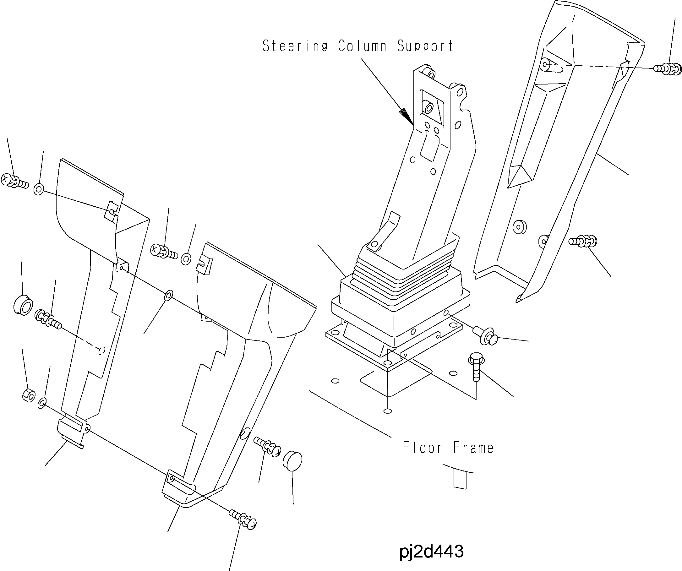 Схема запчастей Komatsu WA500-3H - ПОЛ SUB (РУЛЕВОЕ КОЛЕСО И РУЛЕВ. КОЛОНКА COVER) K OPERATORґS ОБСТАНОВКА И СИСТЕМА УПРАВЛЕНИЯ