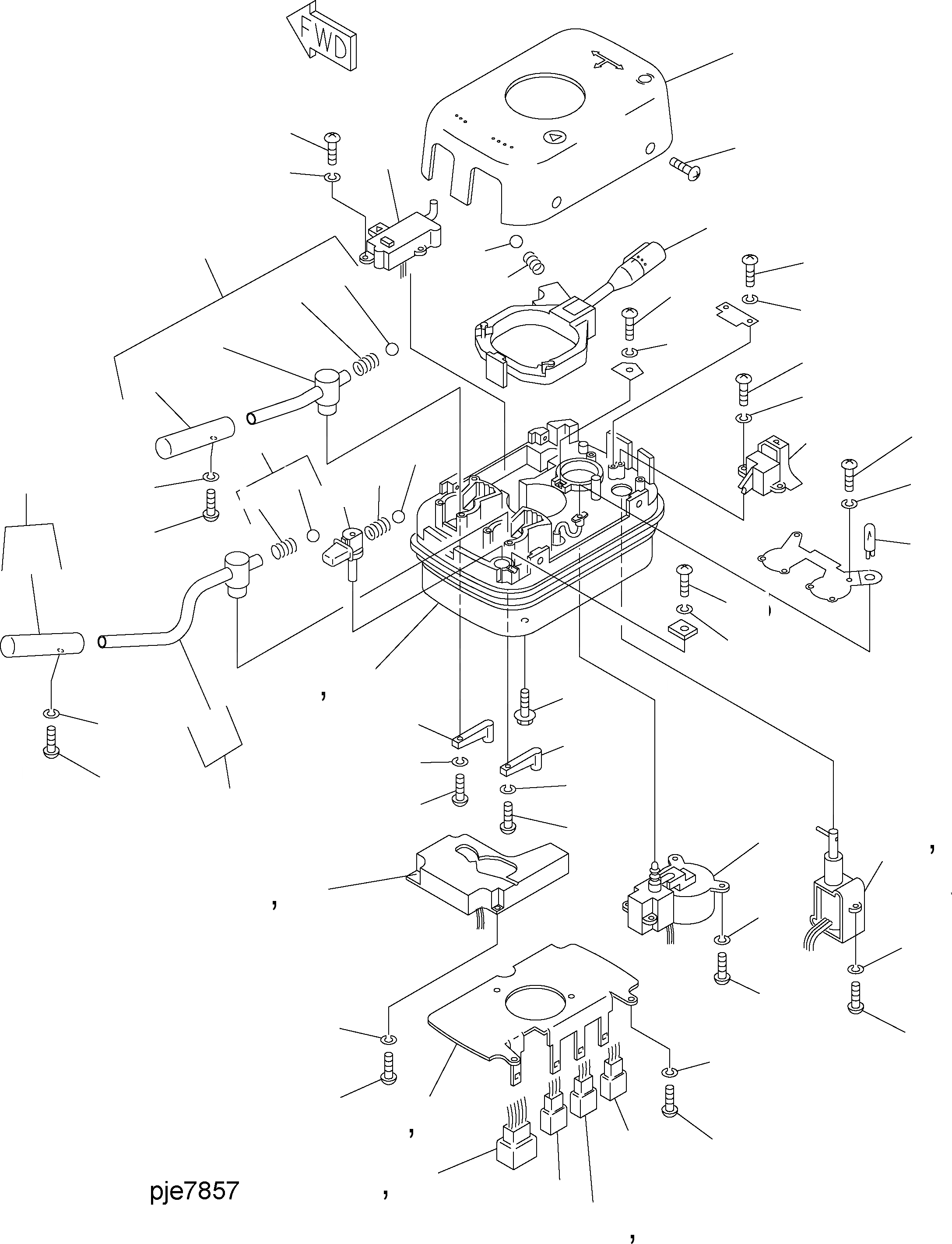 Схема запчастей Komatsu WA500-3H - ПОЛ SUB (УПРАВЛ-Е ТРАНСМИССИЕЙ ПЕРЕКЛЮЧАТЕЛЬ) K OPERATORґS ОБСТАНОВКА И СИСТЕМА УПРАВЛЕНИЯ