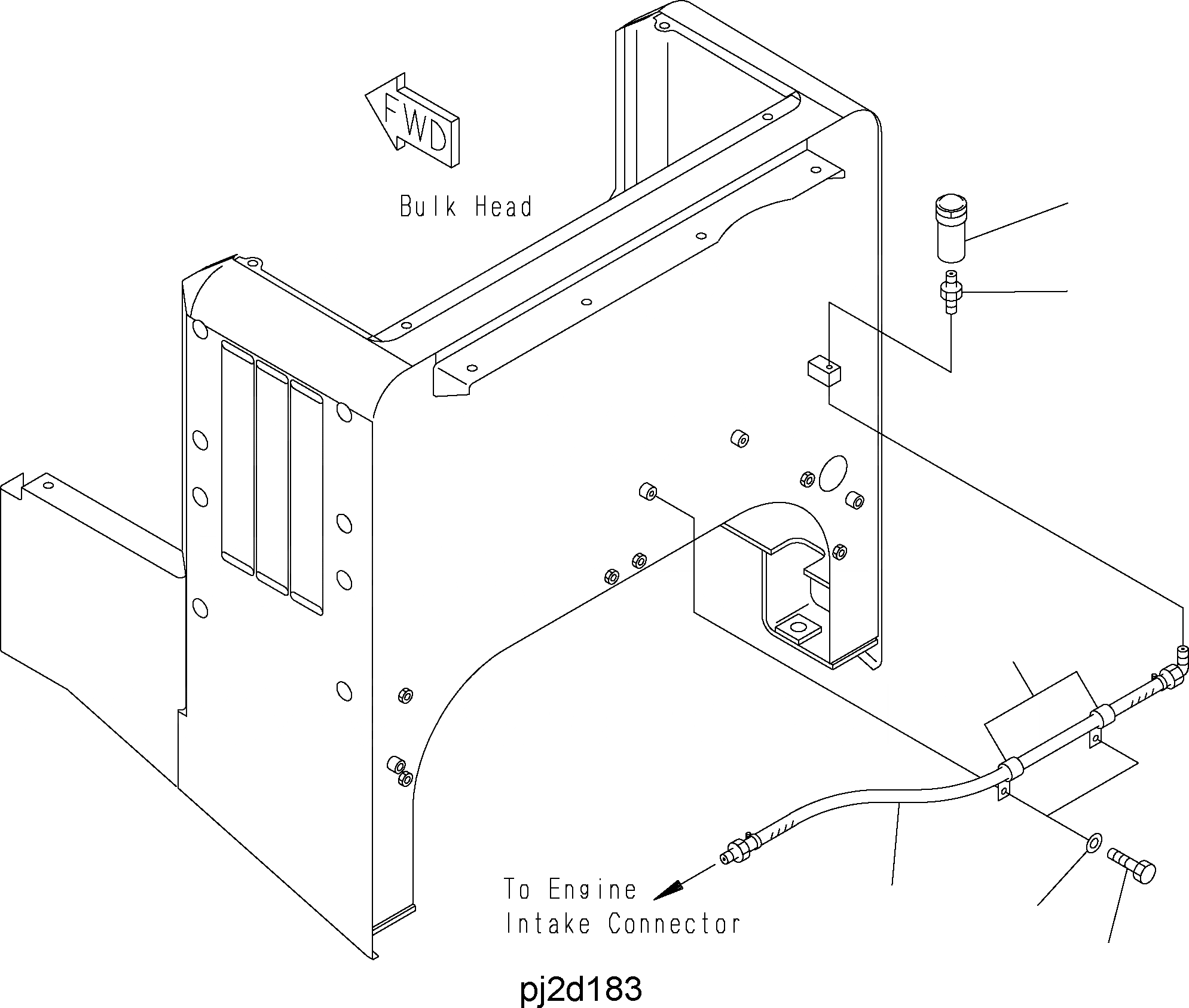 Схема запчастей Komatsu WA500-3H - ОТСЕК ДВИГАТЕЛЯ(ИНДИКАТОР ПЫЛИ И ШЛАНГИ) M ЧАСТИ КОРПУСА
