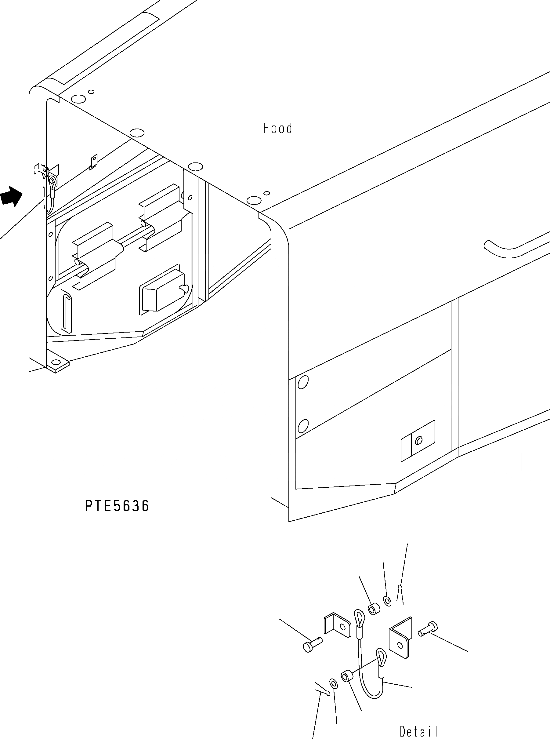 Схема запчастей Komatsu WA500-3H - КАПОТ AND ЗАЩИТА РАДИАТОРА (СТОПОР) M ЧАСТИ КОРПУСА