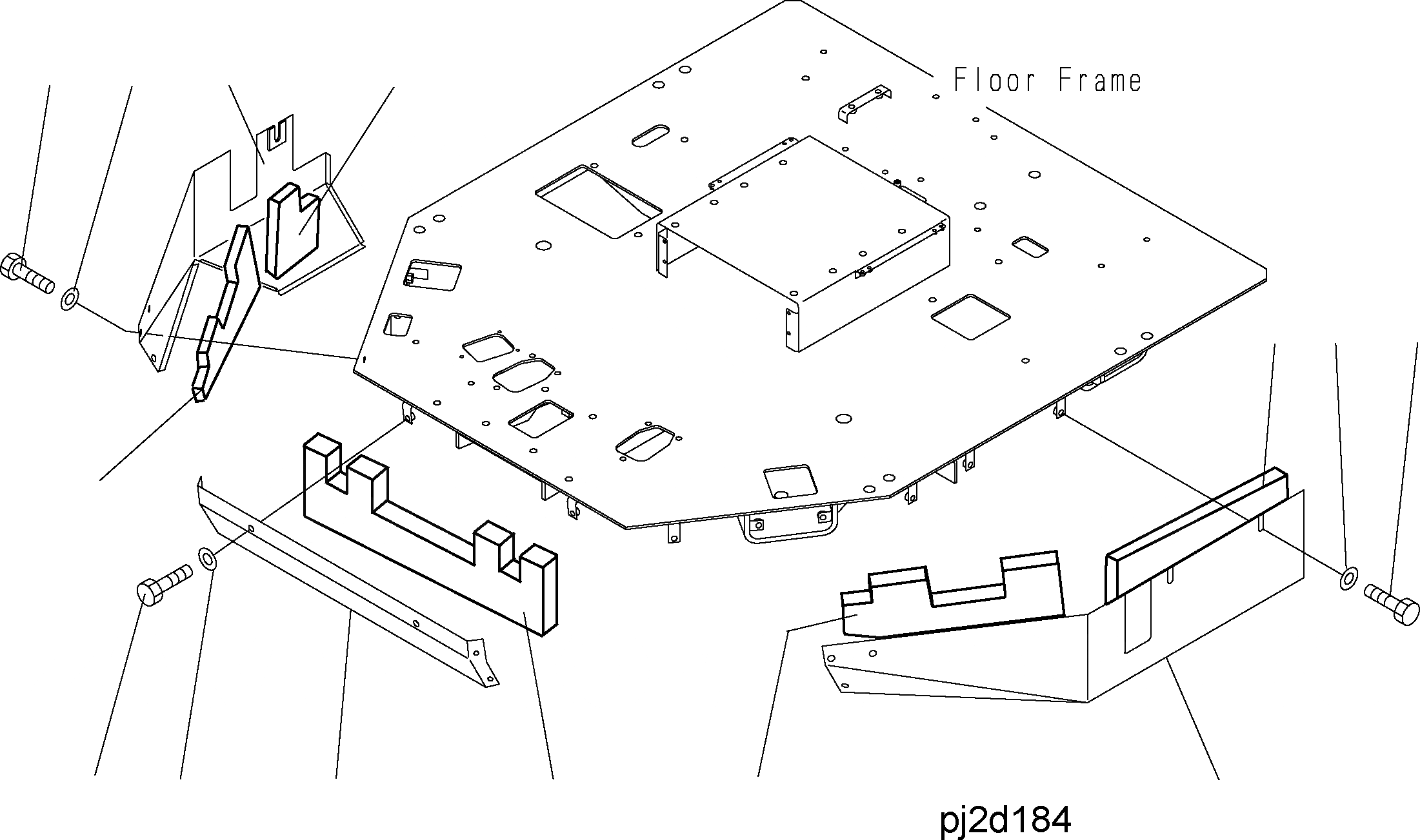 Схема запчастей Komatsu WA500-3H - ПОКРЫТИЕ НИЖН. ЧАСТИ КАБИНЫ (С DAMПАЛЕЦG МАТЕРИАЛ) M ЧАСТИ КОРПУСА