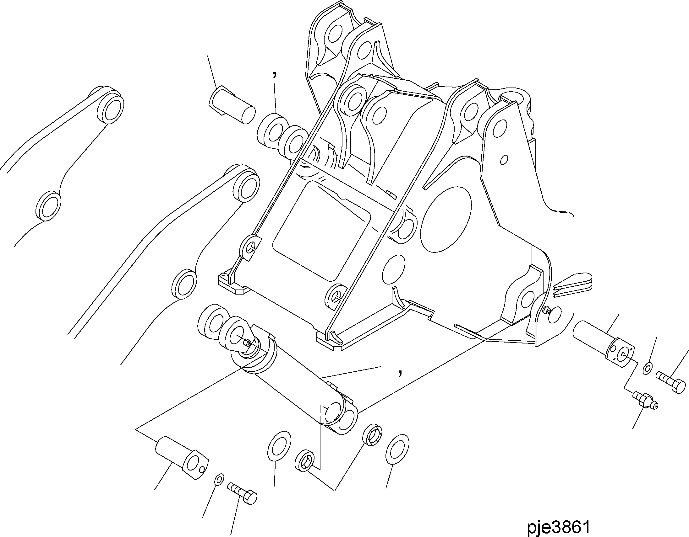 Схема запчастей Komatsu WA500-3H - ГИДРОЦИЛИНДР ПОДЪЕМА T РАБОЧЕЕ ОБОРУДОВАНИЕ