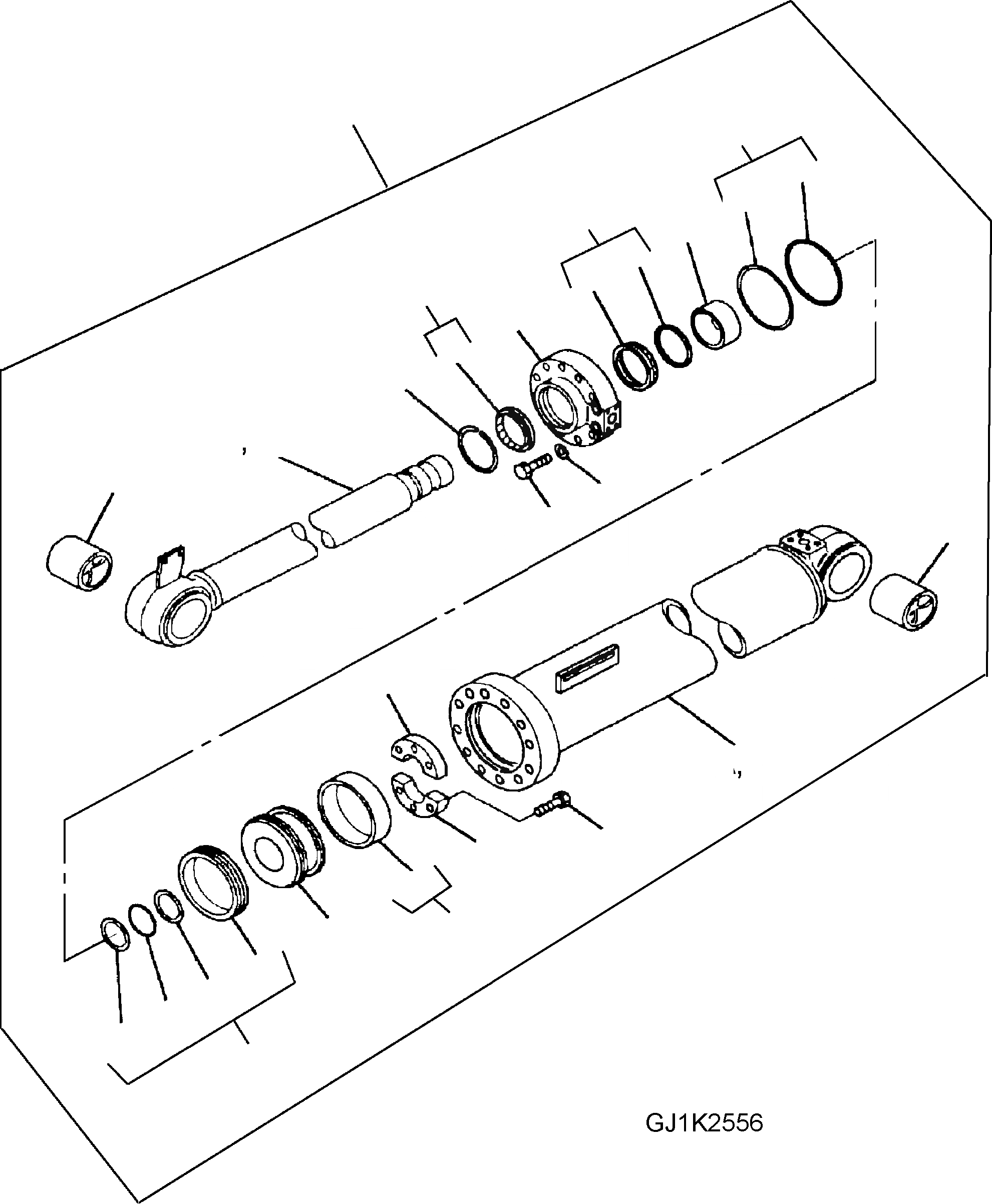 Схема запчастей Komatsu WA500-3H - ЦИЛИНДР КОВША (STD ВНУТР. ЧАСТИ) Y ОСНОВН. КОМПОНЕНТЫ И РЕМКОМПЛЕКТЫ