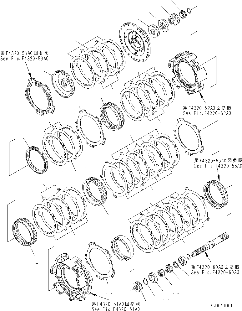 Схема запчастей Komatsu WA500-3 - ТРАНСМИССИЯ (ТРАНСМИССИЯ ПРИВОД)(№-7) ГИДРОТРАНСФОРМАТОР И ТРАНСМИССИЯ