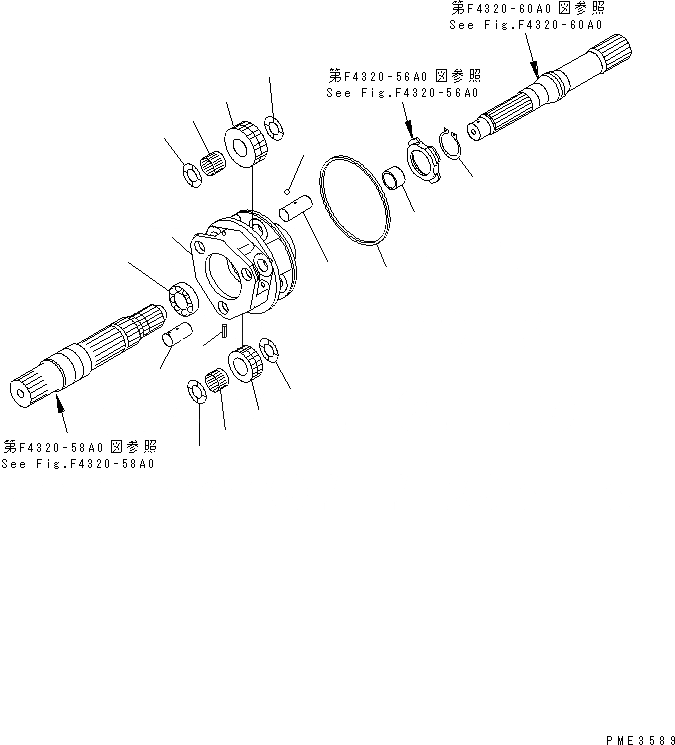 Схема запчастей Komatsu WA500-3 - ТРАНСМИССИЯ (4 И 3 НЕСУЩИЙ ЭЛЕМЕНТ) ГИДРОТРАНСФОРМАТОР И ТРАНСМИССИЯ