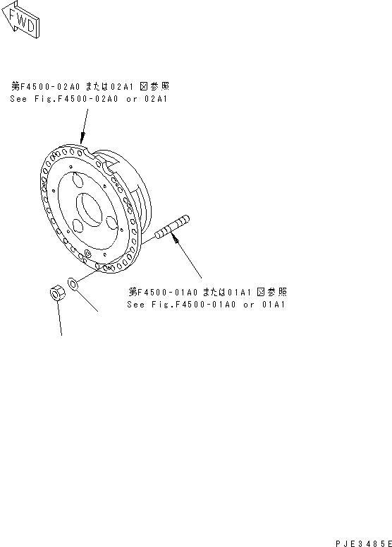 Схема запчастей Komatsu WA500-3 - ЗАДН. МОСТ (КОЛЕСА ОБОД КОЛЕСА ЭЛЕМЕНТЫ КРЕПЛЕНИЯ) ГИДРОТРАНСФОРМАТОР И ТРАНСМИССИЯ