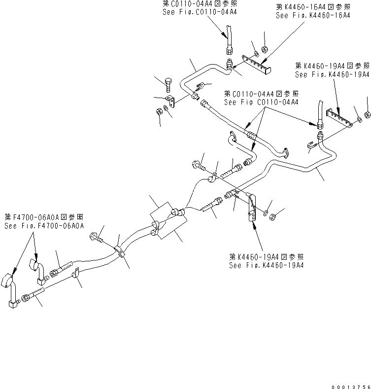 Схема запчастей Komatsu WA500-3 - T/C И T/M ЛИНИЯ (ЛИНИИ МАСЛООХЛАДИТЕЛЯ¤ СОЕДИНЕНИЕ ШЛАНГИ) (С ВСАСЫВ. ВЕНТИЛЯТОРОМ)(№-) ГИДРОТРАНСФОРМАТОР И ТРАНСМИССИЯ