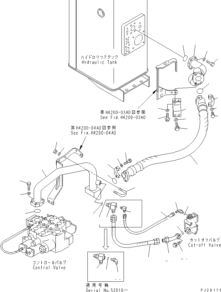 Схема запчастей Komatsu WA500-3 - ГИДРАВЛ ЛИНИЯ (ВОЗВРАТН. ЛИНИЯ) ГИДРАВЛИКА
