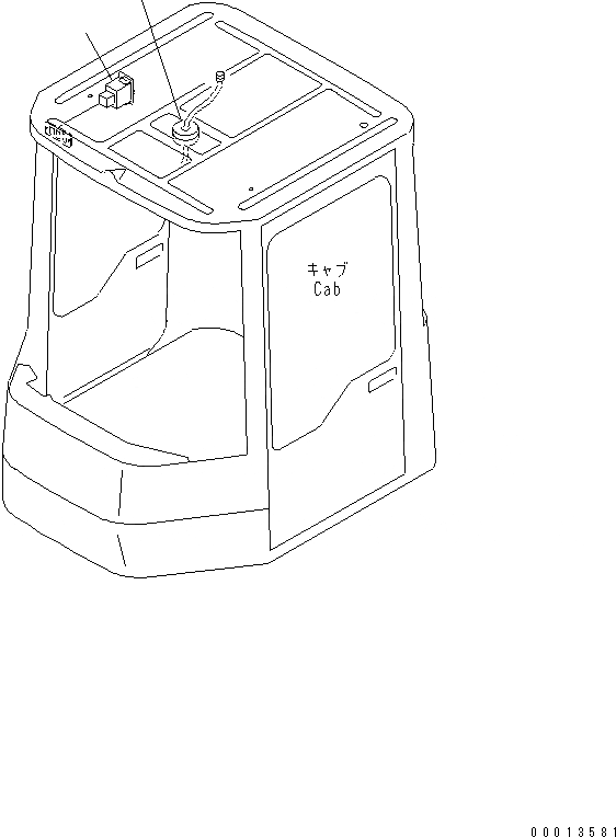 Схема запчастей Komatsu WA500-3 - КАБИНА(ПРОБЛЕСК. МАЯКПЕРЕКЛЮЧАТЕЛЬ) КАБИНА ОПЕРАТОРА И СИСТЕМА УПРАВЛЕНИЯ