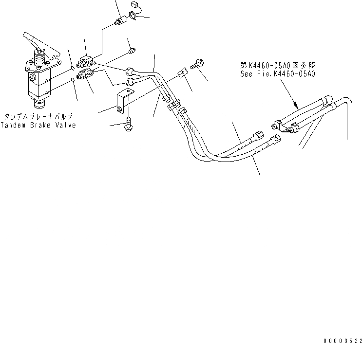 Схема запчастей Komatsu WA500-3 - ПОЛ SUB (ТОРМОЗНОЙ КЛАПАН ТРУБЫ)(№9-) КАБИНА ОПЕРАТОРА И СИСТЕМА УПРАВЛЕНИЯ