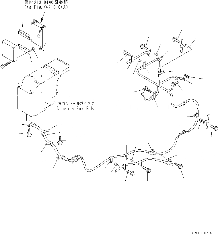 Схема запчастей Komatsu WA500-3 - ПОЛ Э/ПРОВОДКА (ЭЛЕКТР. РЕГУЛЯТОРLER И Э/ПРОВОДКА КРЕПЛЕНИЕ) КАБИНА ОПЕРАТОРА И СИСТЕМА УПРАВЛЕНИЯ