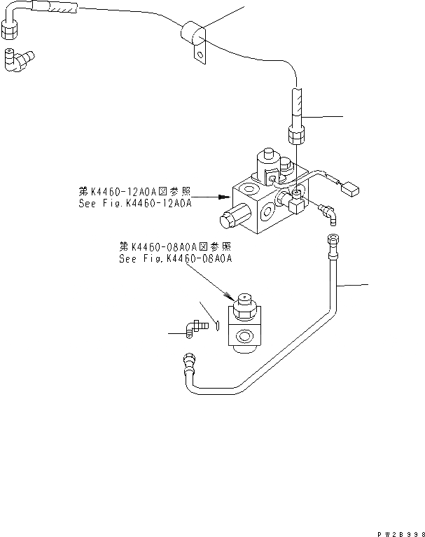 Схема запчастей Komatsu WA500-3 - УПРАВЛ-Е ТОРМОЗОМ (ЗАГРУЗОЧН. КЛАПАН - СИСТЕМА ЭКСТРЕННОГО ТОРМОЖЕНИЯ КЛАПАН И ДРЕНАЖН.)(№-) КАБИНА ОПЕРАТОРА И СИСТЕМА УПРАВЛЕНИЯ