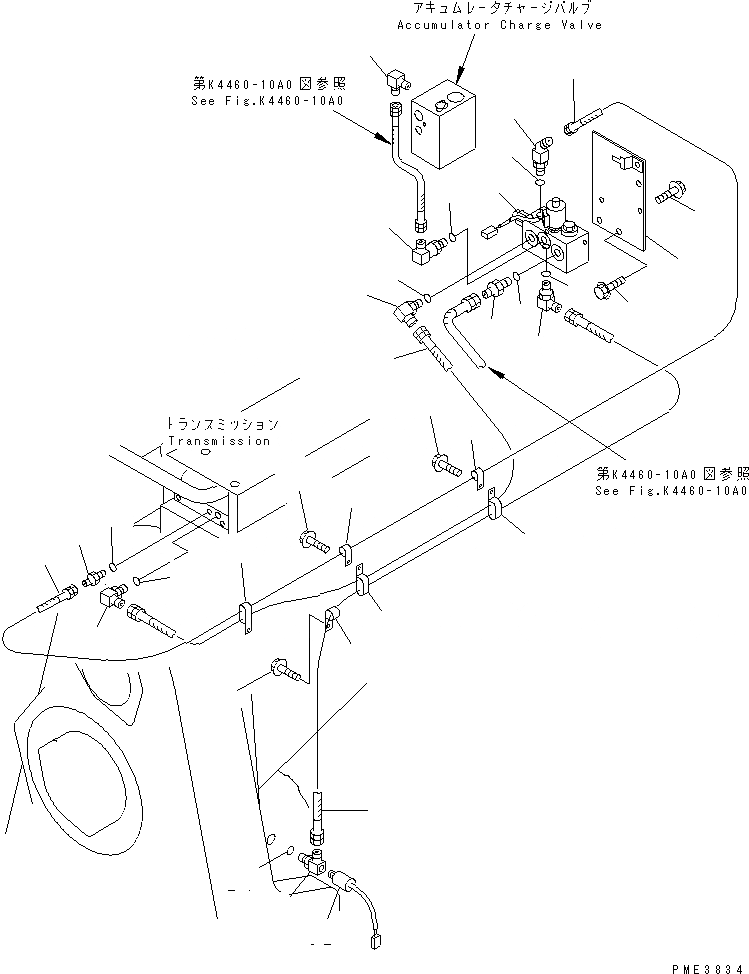 Схема запчастей Komatsu WA500-3 - УПРАВЛ-Е ТОРМОЗОМ (ЛИНИЯ ВЫКЛЮЧЕНИЯ СТОЯНОЧНОГО ТОРМОЗА) КАБИНА ОПЕРАТОРА И СИСТЕМА УПРАВЛЕНИЯ