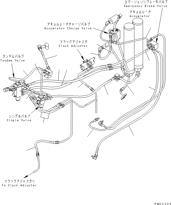 Схема запчастей Komatsu WA500-3 - ПЕРИОДИЧ.ЗАМЕНА CRITICAL (/) (ТОРМОЗ. ШЛАНГИ) КАТАЛОГИ ЗЧ