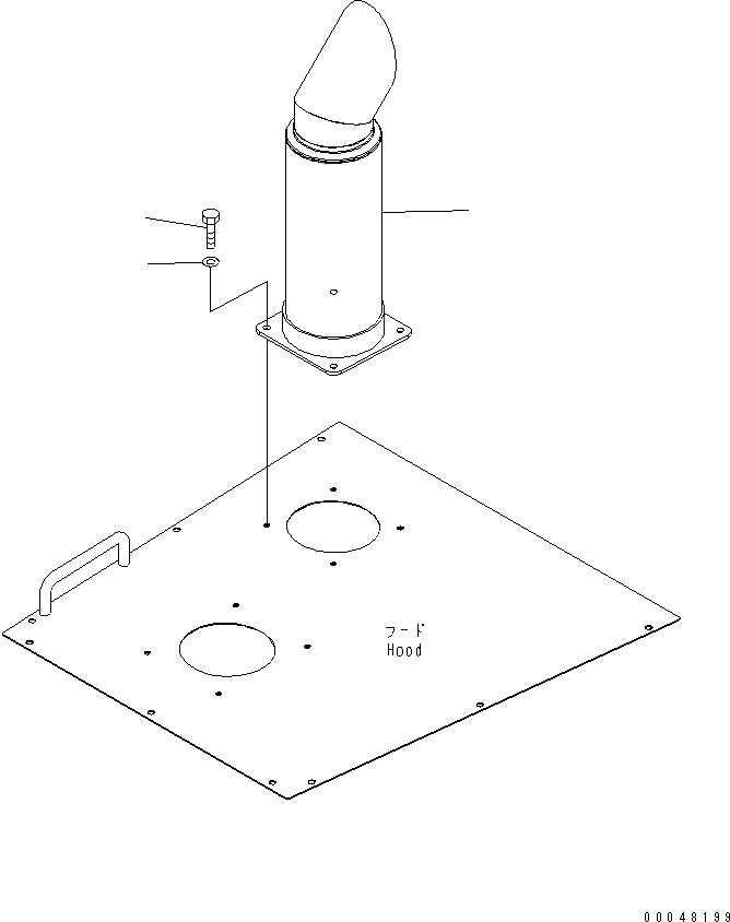 Схема запчастей Komatsu WA500-6R - ВЫХЛОПНАЯ ТРУБА(№-) КОМПОНЕНТЫ ДВИГАТЕЛЯ