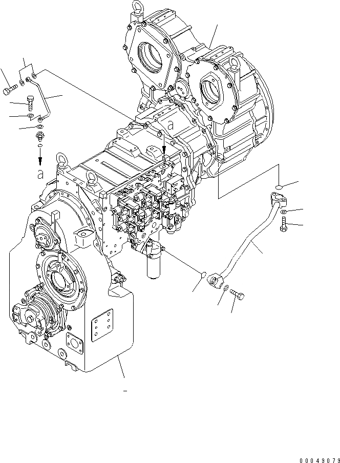 Схема запчастей Komatsu WA500-6R - ГТР (С БЛОКИР.-UP)(№-) ГИДРОТРАНСФОРМАТОР И ТРАНСМИССИЯ