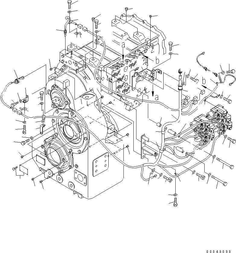 Схема запчастей Komatsu WA500-6R - ТРАНСМИССИЯ (Э/ПРОВОДКА) (С БЛОКИР.-UP)(№-) ГИДРОТРАНСФОРМАТОР И ТРАНСМИССИЯ