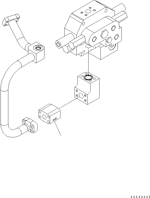 Схема запчастей Komatsu WA500-6R - ГИДРОЛИНИЯ РУЛЕВОГО УПРАВЛЕНИЯ (КОНТРОЛЬ КЛАПАН) (ДЛЯ ЭКСТРЕННОГО УПРАВЛЕНИЯ)(№-) ГИДРАВЛИКА