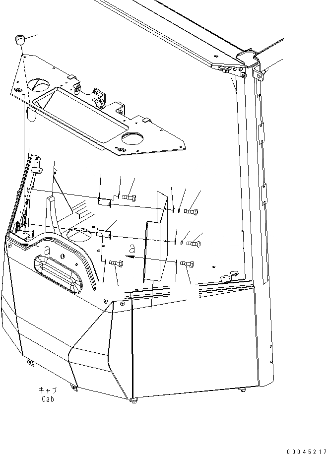 Схема запчастей Komatsu WA500-6R - ОХЛАДИТЕЛЬ И ОБОГРЕВАТЕЛЬ. КОРПУС LESS(№-) КАБИНА ОПЕРАТОРА И СИСТЕМА УПРАВЛЕНИЯ
