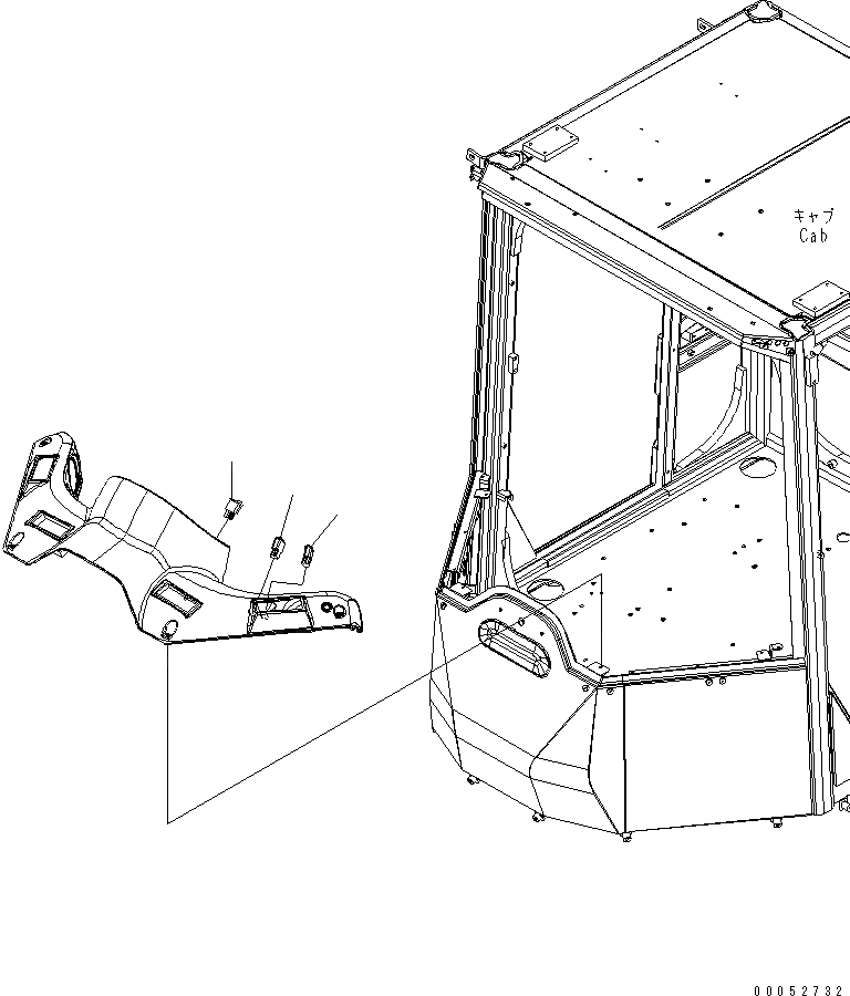 Схема запчастей Komatsu WA500-6R - КАБИНА ПЕРЕКЛЮЧАТЕЛЬ (ДЛЯ E.C.S.S. И ПОГРУЗ. METER) (ДЛЯ SEPARATE КАБИНА)(№-) КАБИНА ОПЕРАТОРА И СИСТЕМА УПРАВЛЕНИЯ